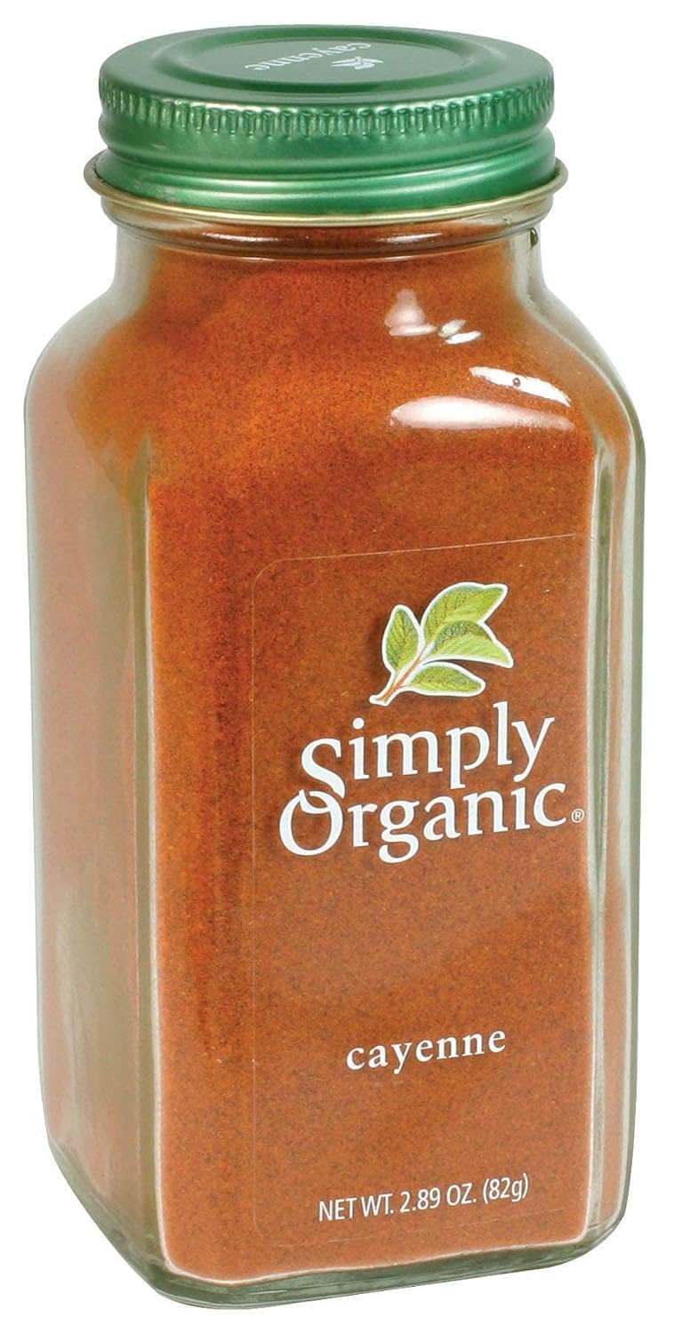 Simply Organic Cayenne Pepper, 2.89 Ounce | Pure, Organic Cayenne Peppers, No GMO's, Kosher Certified