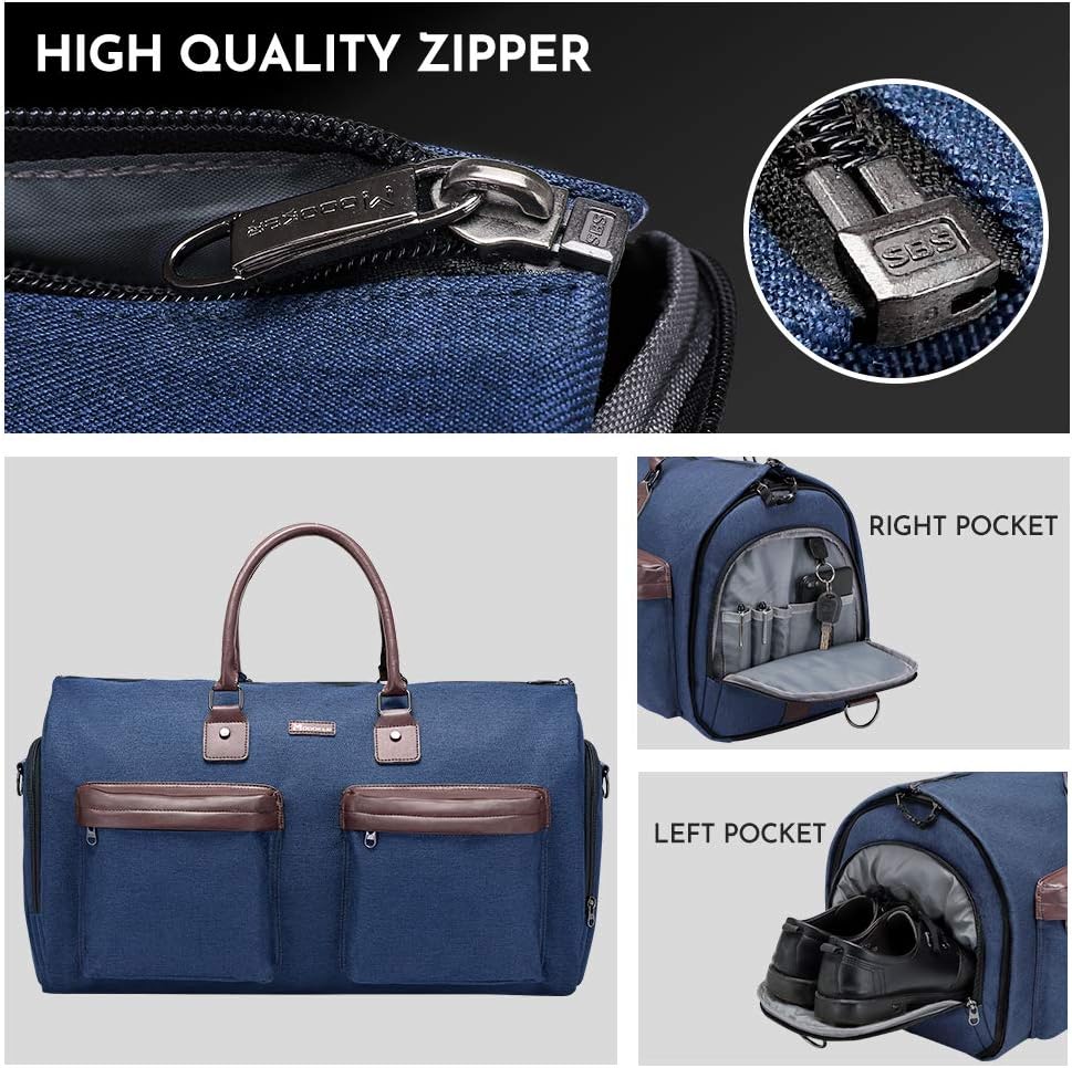 Garment Bags for Travel, 45L Carry on Convertible Garment Duffle bag