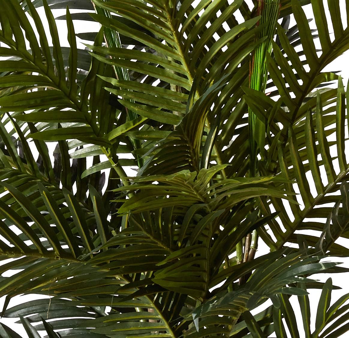Nearly Natural 56 in Artificial Areca Palm Tree with Basket Floor Plant | Thirty-Two Lifelike Leaves, Wicker Basket Included