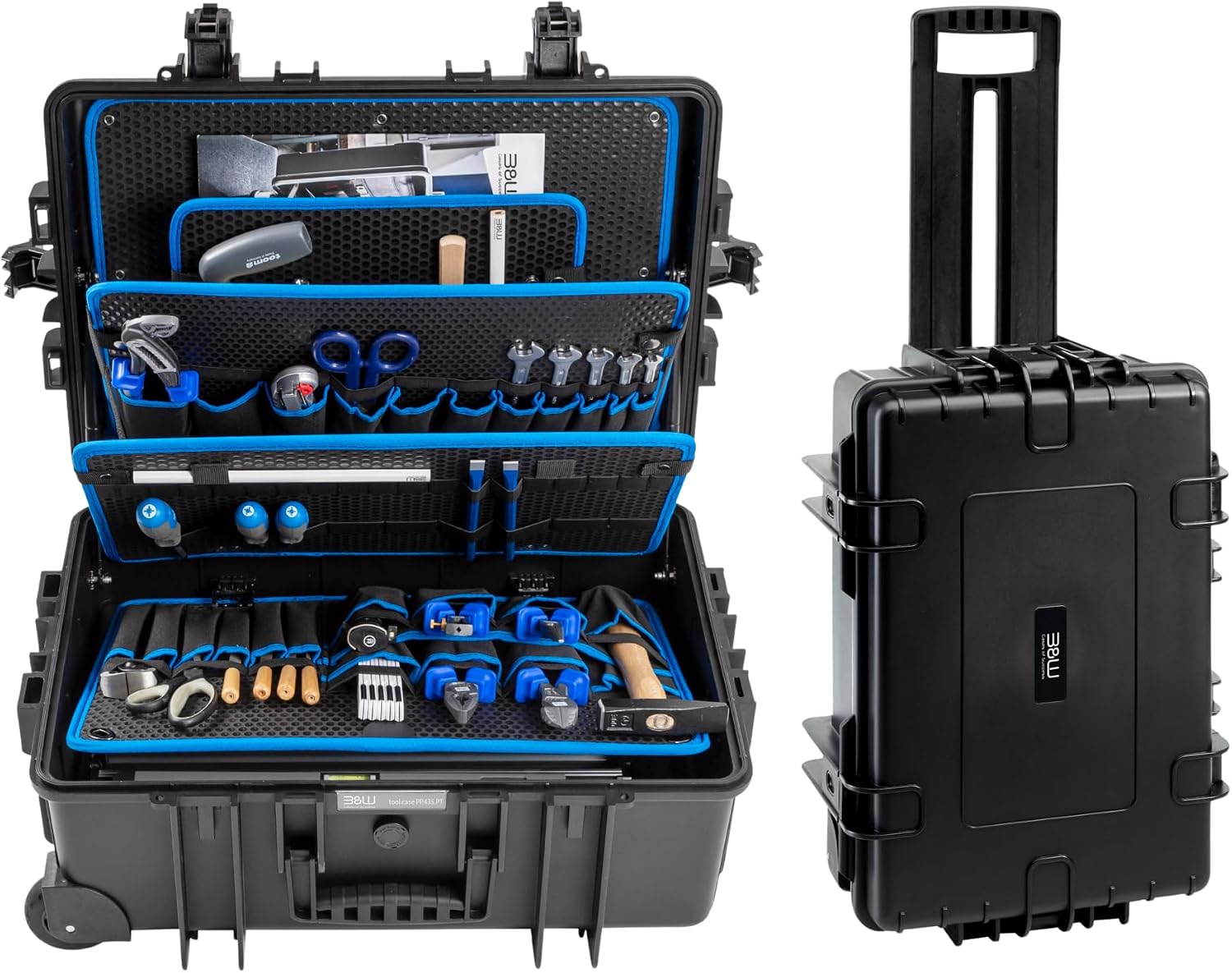 B&W International Jumbo 6700 Outdoor Tool Case with Pocket Tool Boards, Black