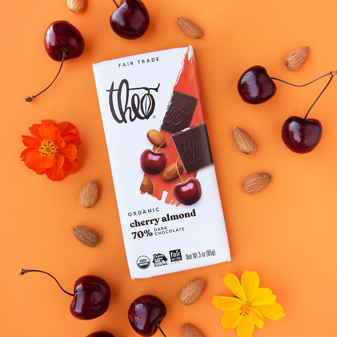 Theo Mint Organic Dark Chocolate Bar, 70% Cacao, 1 Bar | Vegan, Fair Trade