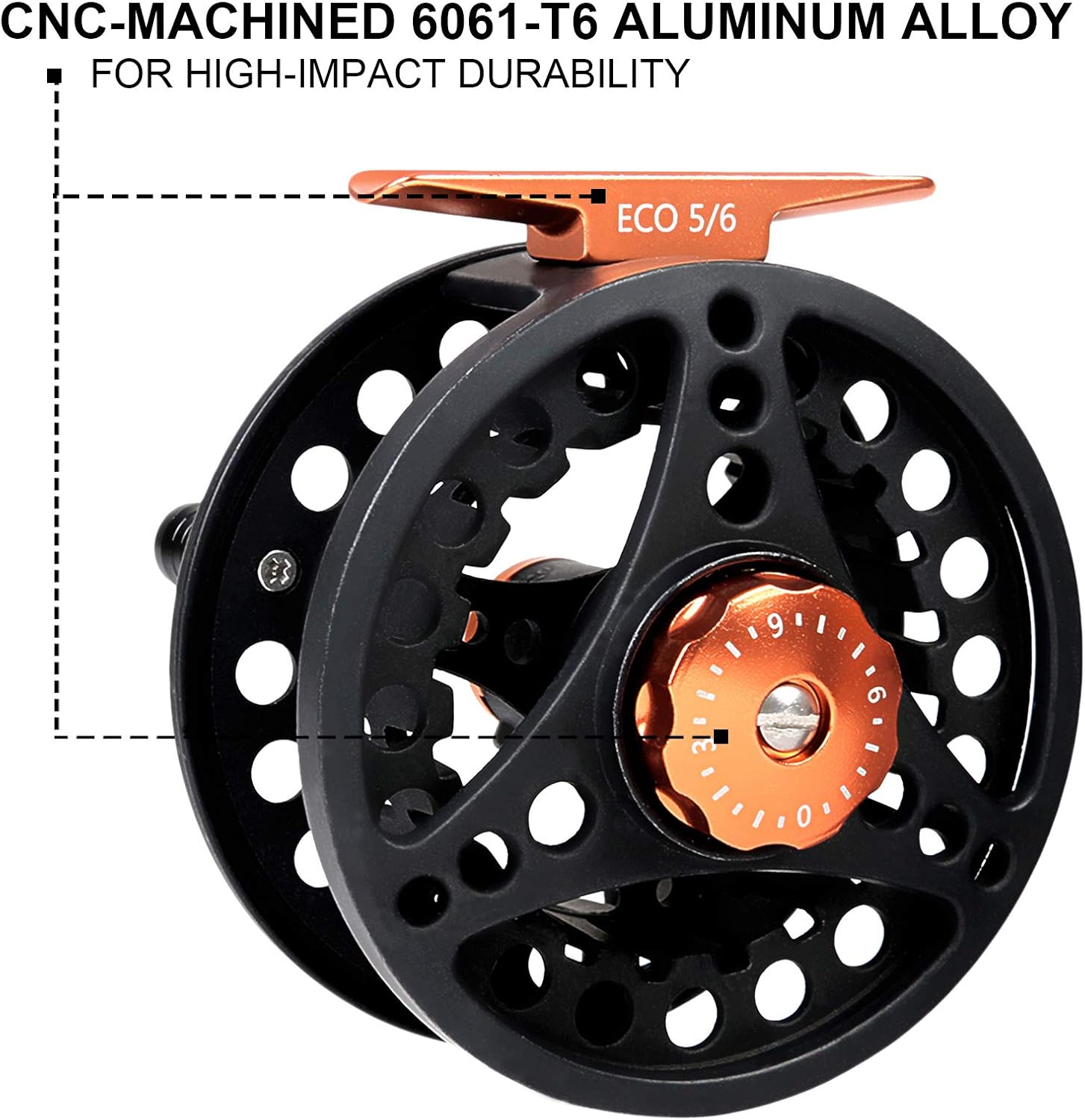 M MAXIMUMCATCH Maxcatch ECO Large Arbor Fly Fishing Reel (3/4wt 5/6wt 7/8wt) and Pre-Loaded Fly Reel with Line Combo