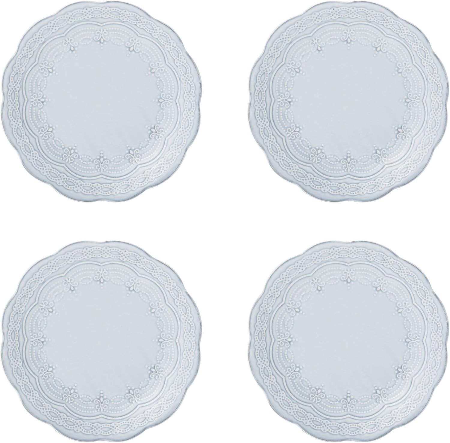 Pfaltzgraff Seraphina 16-Piece Stoneware Dinnerware Set, Service for 4,Blue