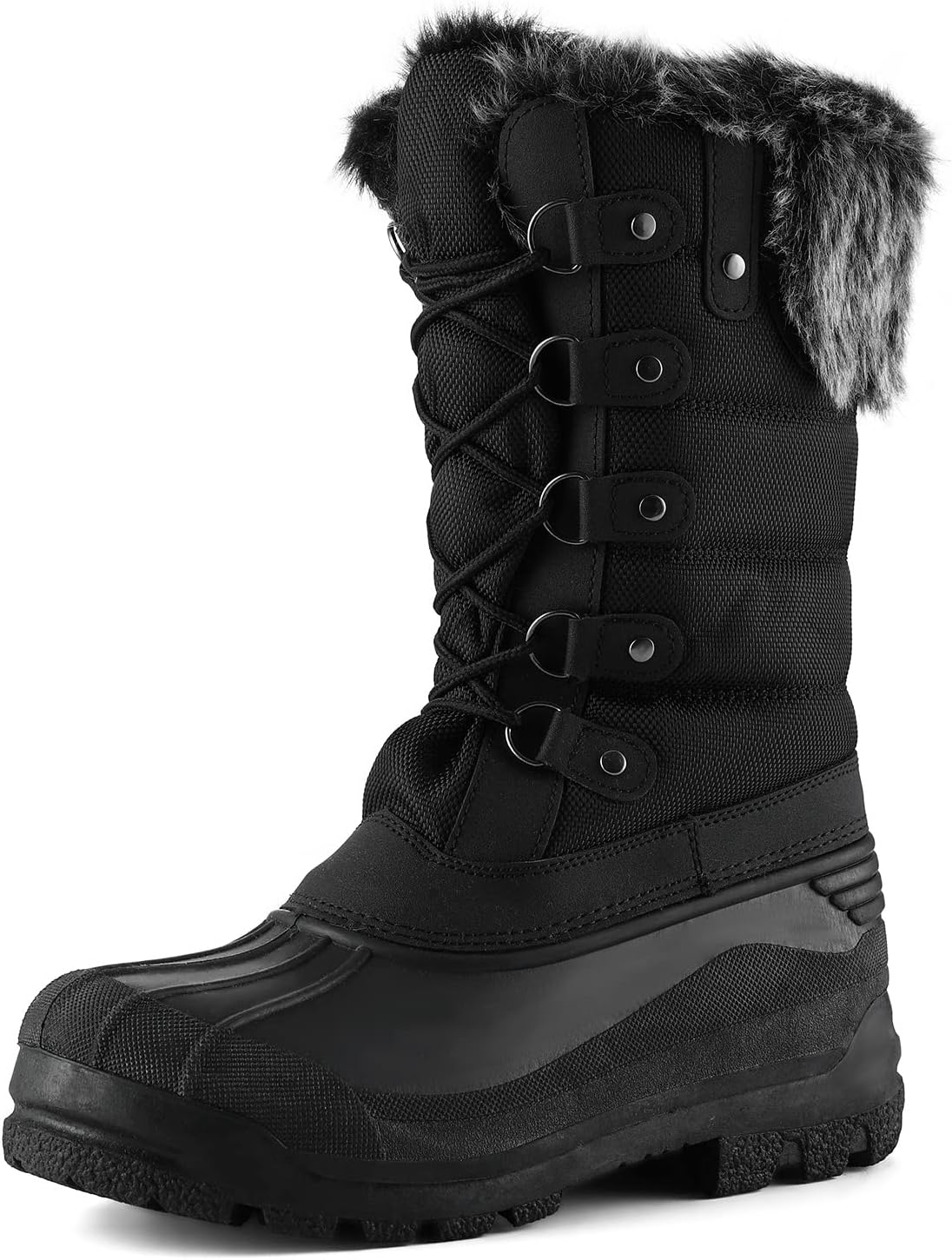 mysoft Women's Snow Boots Waterproof Mid-Calf Winter Boots