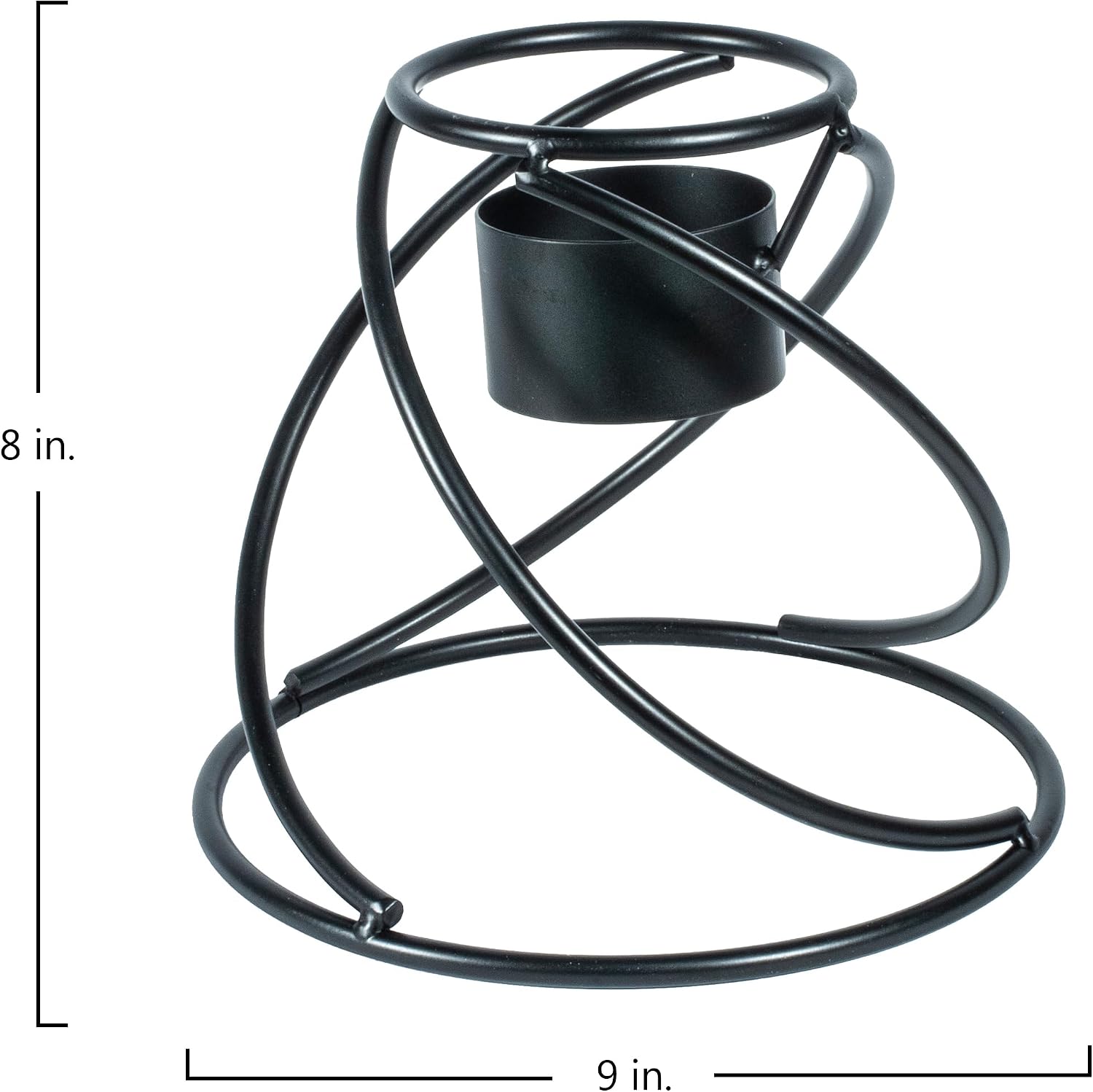 Echo Valley 9128 Helix Globe Stand, 8-Inch, Black, Small