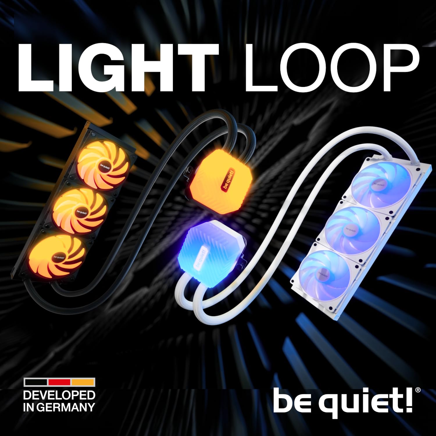 be quiet! Light Loop 360mm White CPU Liquid Cooler for Heavily Overclocked Systems, 3X Light Wings LX 120mm PWM high-Speed White Fan, Stylish ARGB Cooling Block, Extremely high Cooling Performance