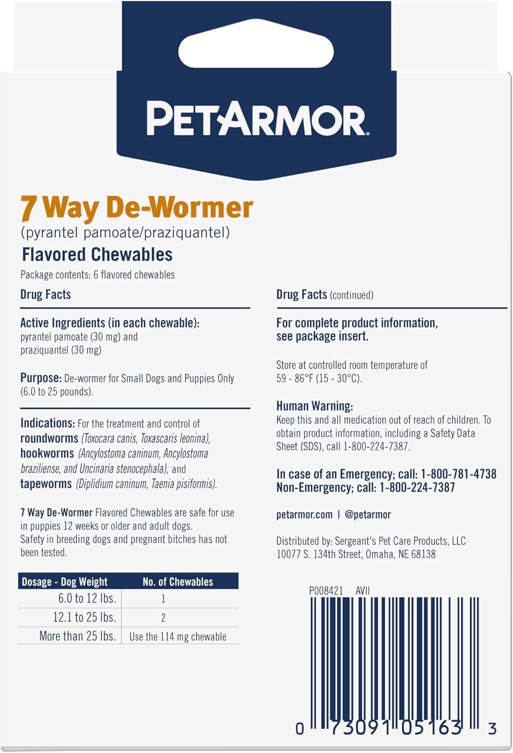 PetArmor Sure Shot Liquid Dewormer Dogs, Roundworms/Hookworms, 2oz | Ideal for Dogs & Puppies 2 Weeks+; Removes 2 Roundworms & 2 Hookworms; vet-quality formula; Precise Liquid Dosing