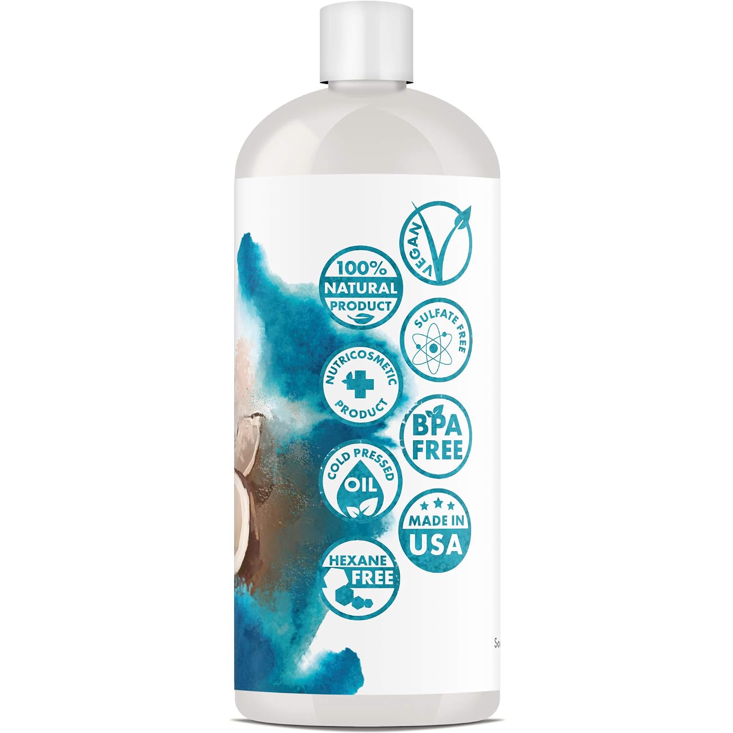 Fractionated Coconut Oil for Skin Moisturizer with Pump Massage Oils Best Carrier for Essential Oils Mixing Body OUL for Dry Skin Moisturizer Natural Oi for Face Hair Body 1 Gallon