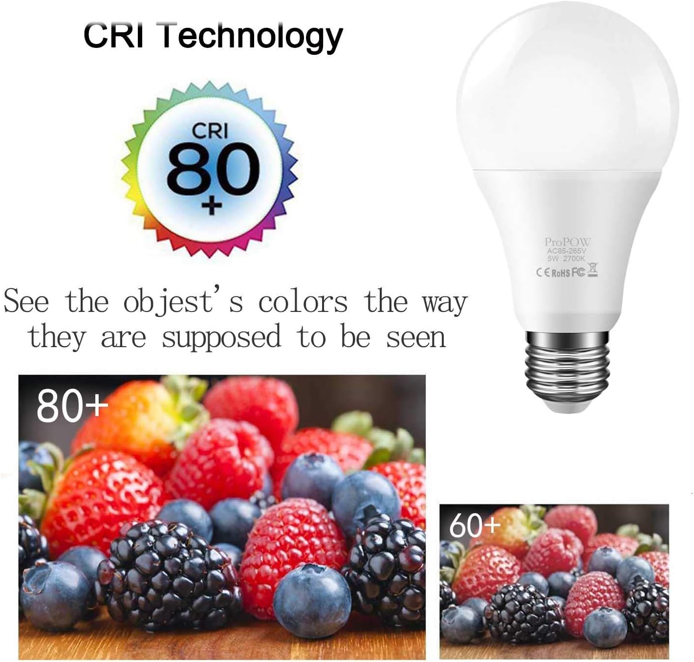 Dusk to Dawn Light Bulb, Sensor LED Bulbs Smart Lights Bulb 5W A19 Automatic On/Off