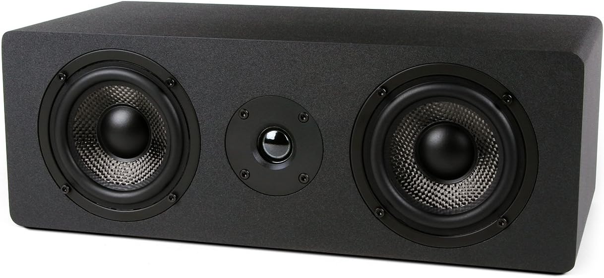 Micca MB42X Advanced 2-Way Passive Bookshelf Speakers, Stereo Pair, Black | Amplifier Required, 4-Inch Carbon-Fiber Woofer, 0.75-Inch Silk-Dome Tweeter, Desktop, Home Theater, Surround Sound