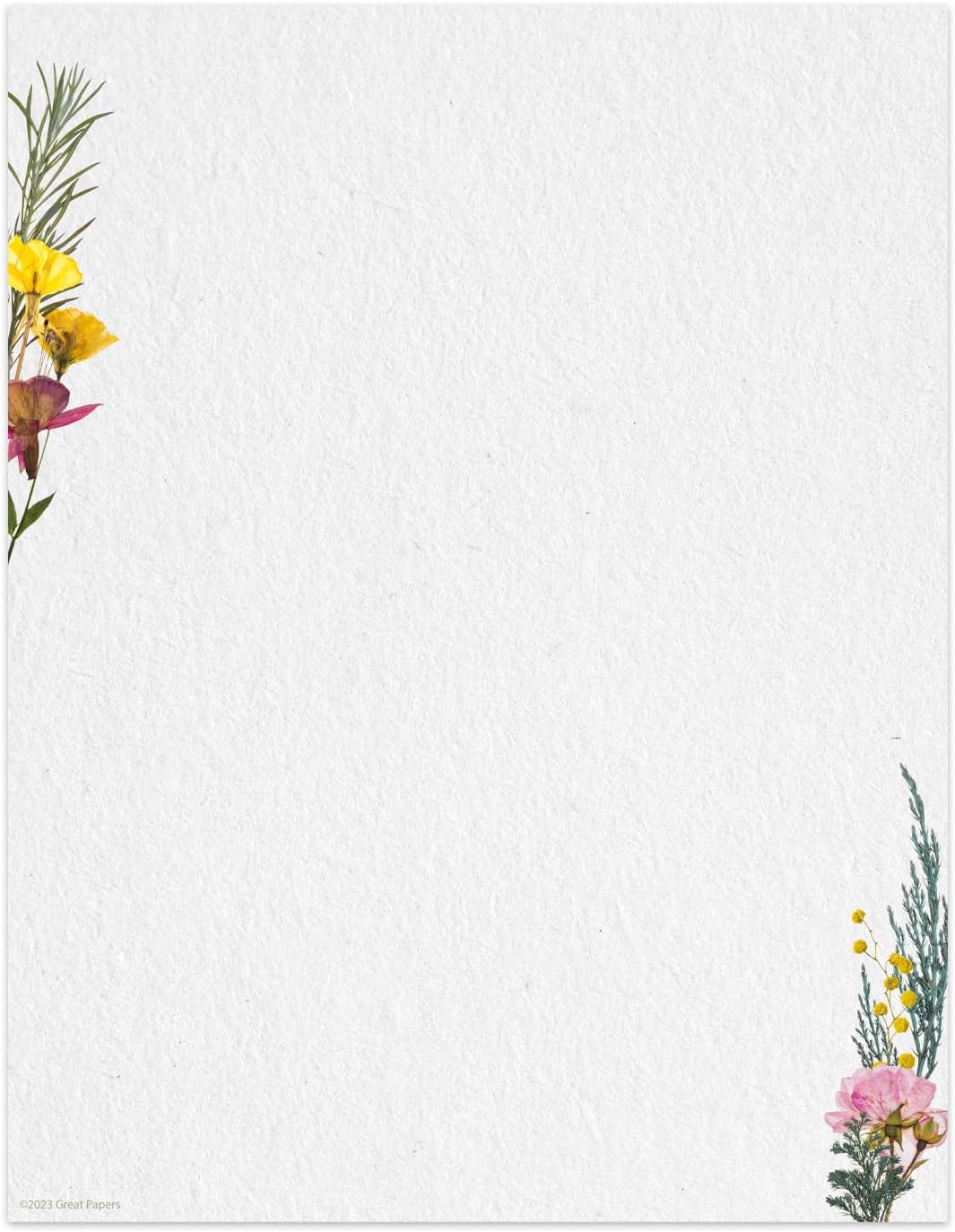 Great Papers! Lush Greenery Letterhead / 80 Floral Sheets 8.5" x 11" Beautiful Watercolor Botanical All Occasion Letter Paper