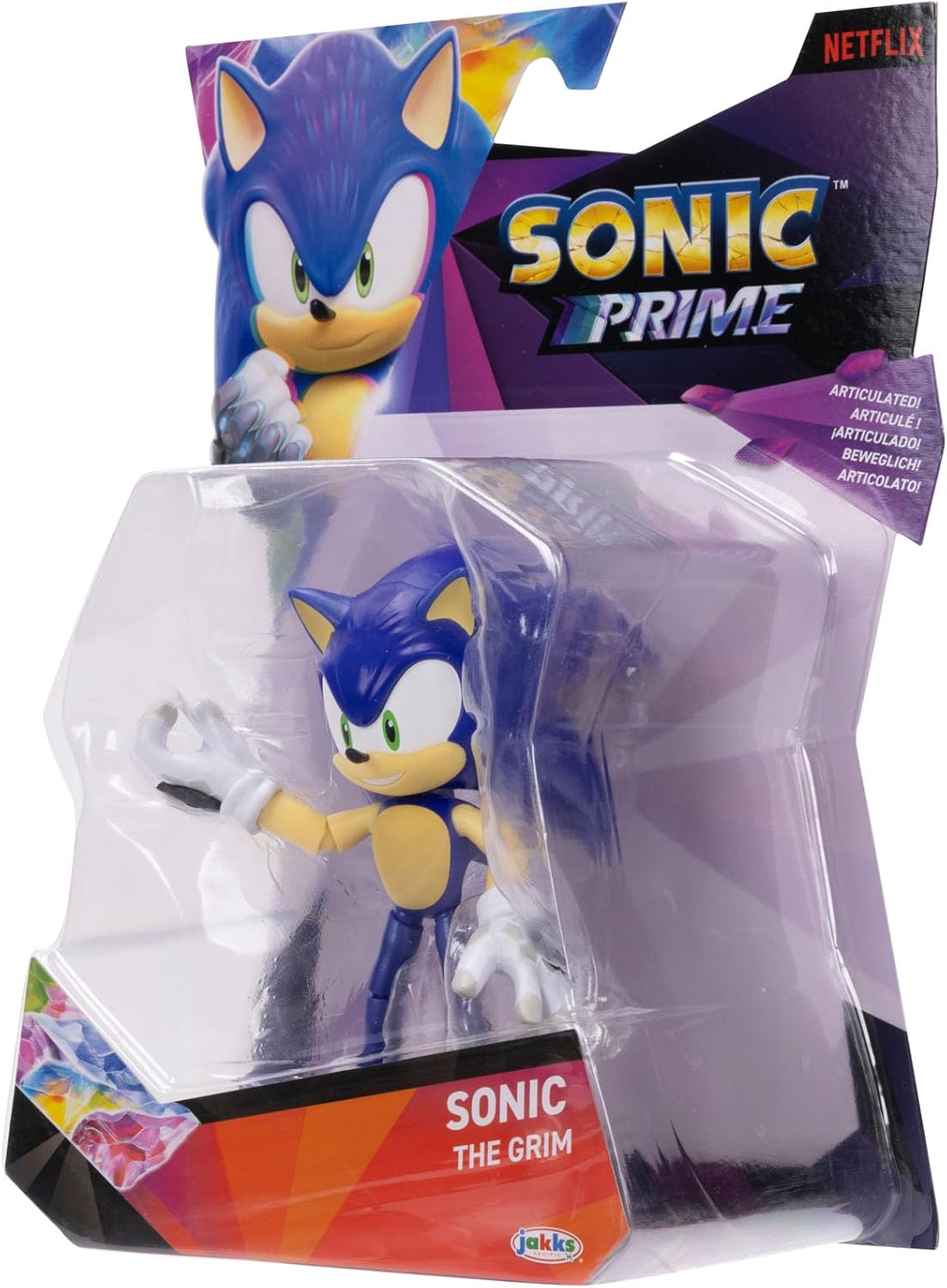 Sonic The Hedgehog Prime 5-inch Sonic The Hedgehog - The Grim Action Figure 13 points of Articulations. Ages 3+ (Officially licensed by Sega and