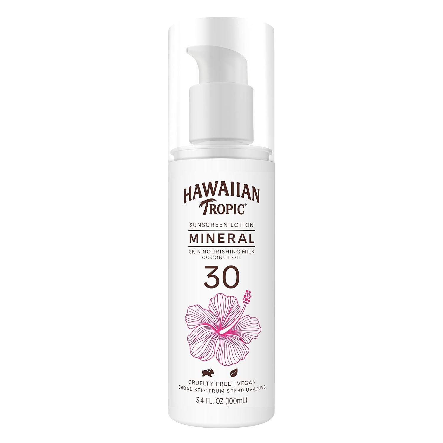 Hawaiian Tropic Mineral Sunscreen Lotion SPF 50, 3.4 Fl Oz