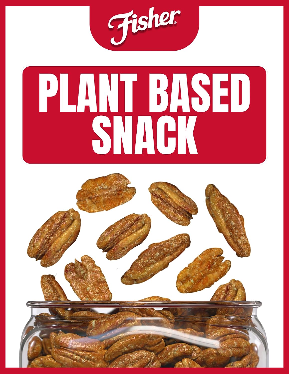 Fisher Snack Glazed Pecans Candied, 24 oz, Pack of 1 | Junior Mammoth Candied Pecans, Perfect For Gifting Or Personal Enjoyment, Crunchy, Irresistibly Sweet