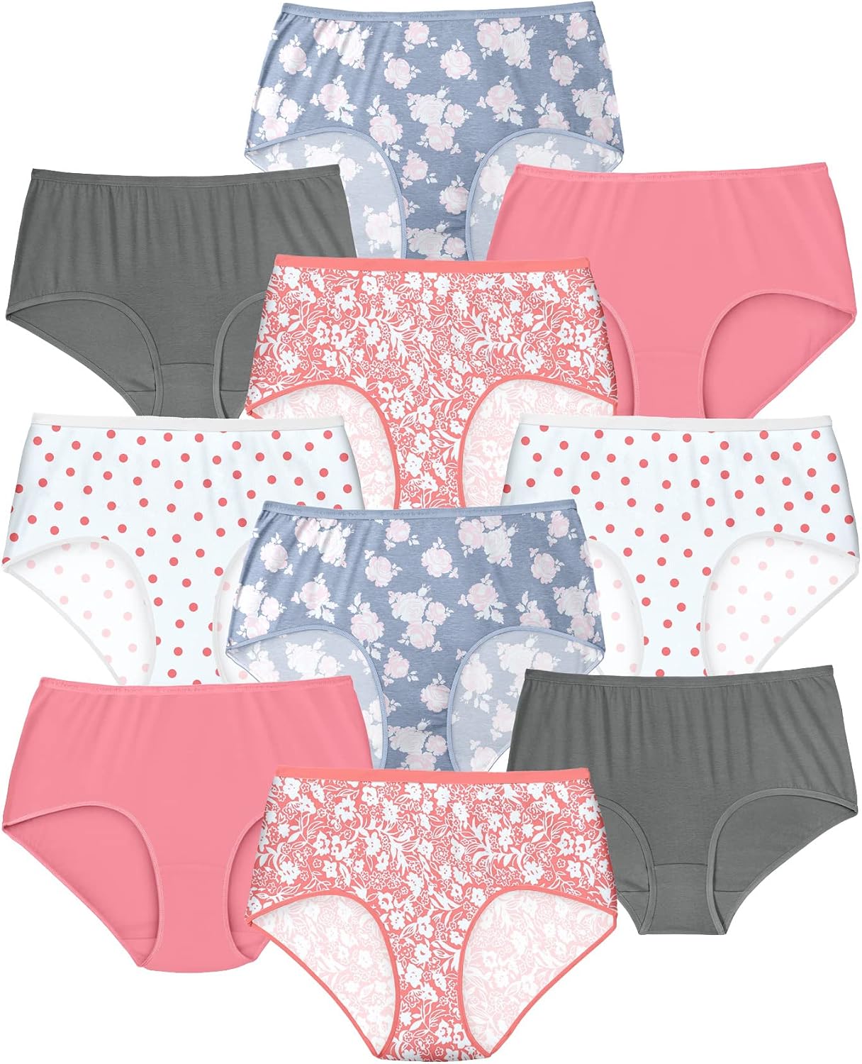 Comfort Choice Full Coverage Cotton Brief 10-Pack