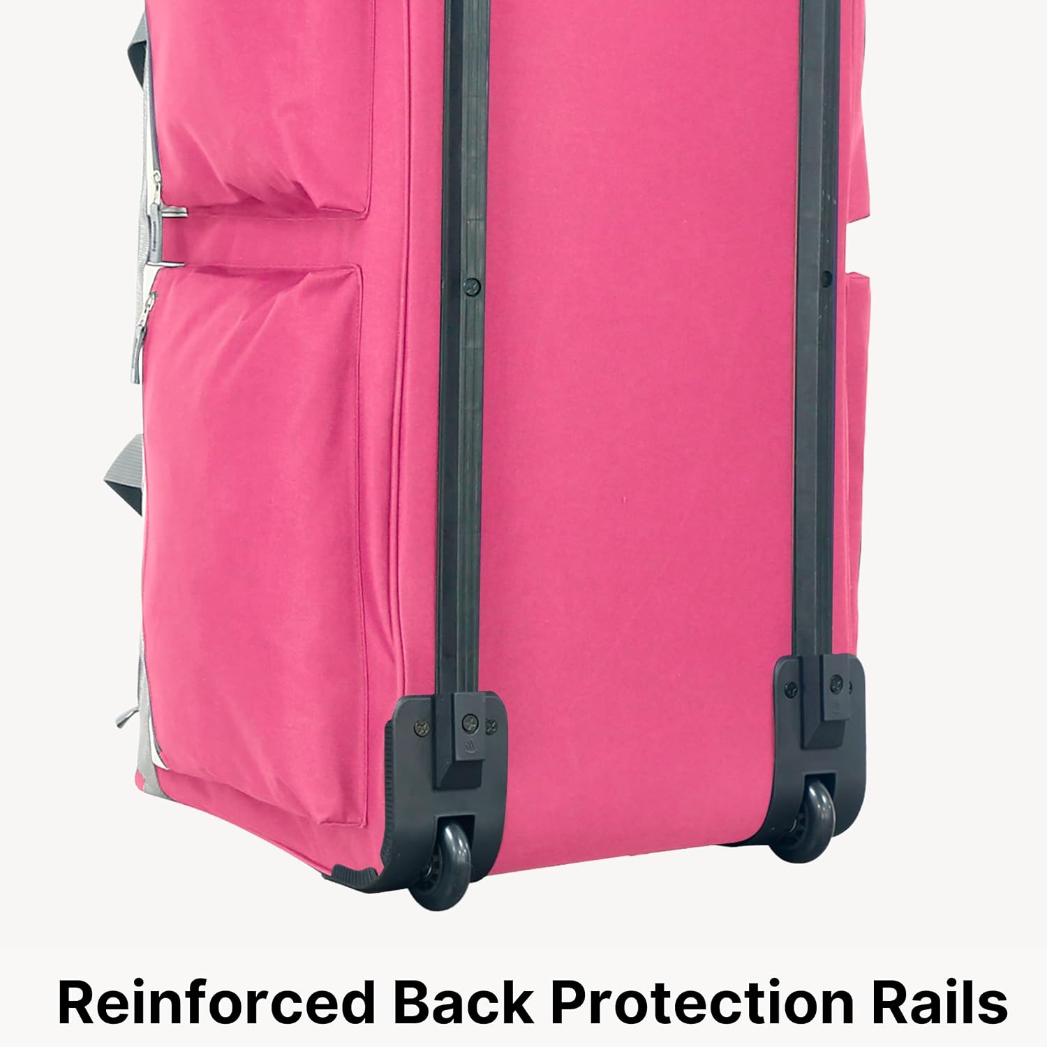 Olympia U.S.A. 33 inch Jumbo Size 8 Pockets Wheeled Rolling Duffel Bag Water Resistant Luggage Lightweight Travel Suitcase with Retractable Handle