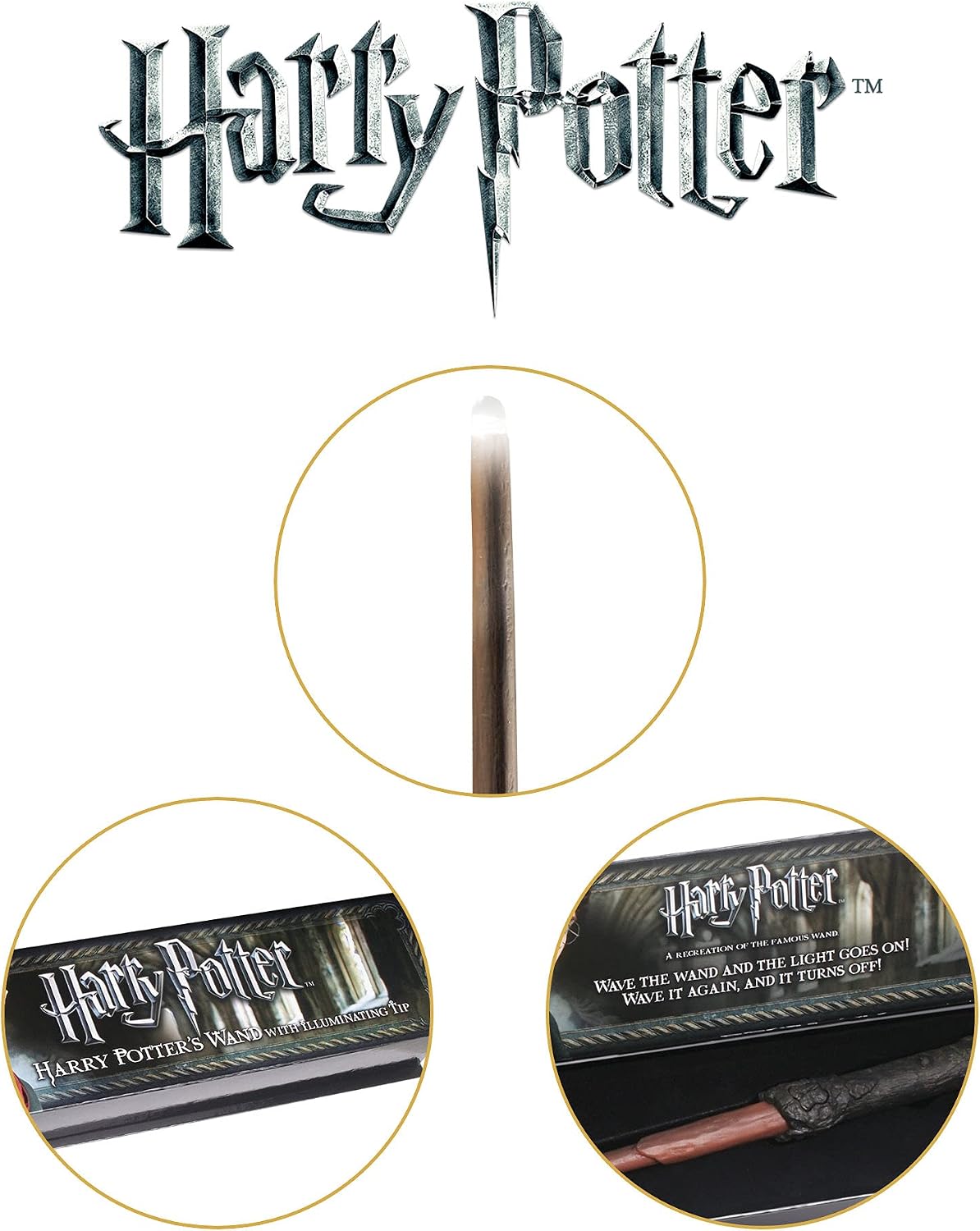 The Noble Collection Harry Potter Illuminating Wand