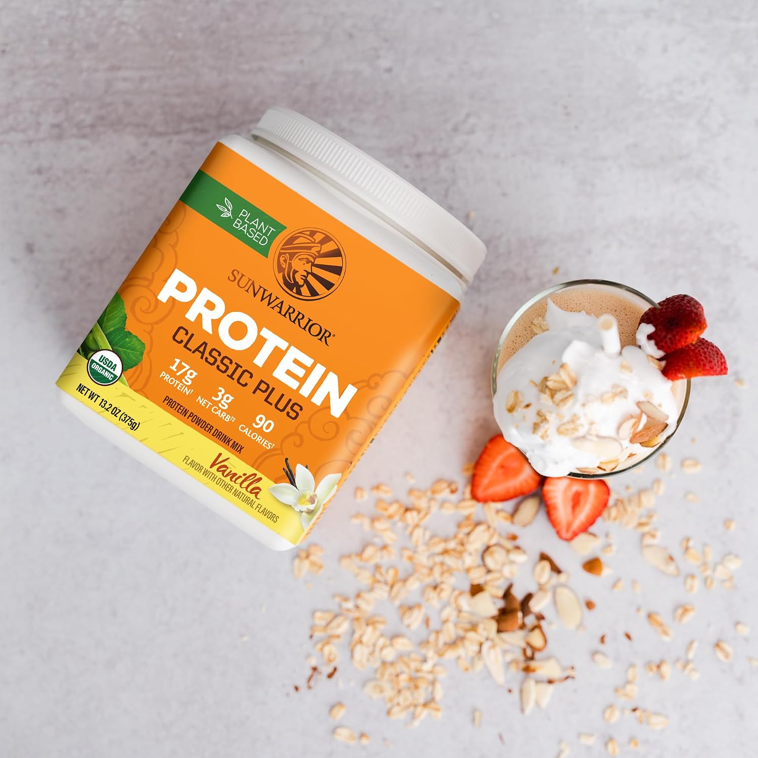 Clean Vegan Protein Powder Vanilla | Organic Protein Powder Plant Based Formula with 5 Superfood Blend Sprouted & Fermented | Non-GMO Low Carb Soy Dairy & Gluten Free (Vanilla, 30 Servings)