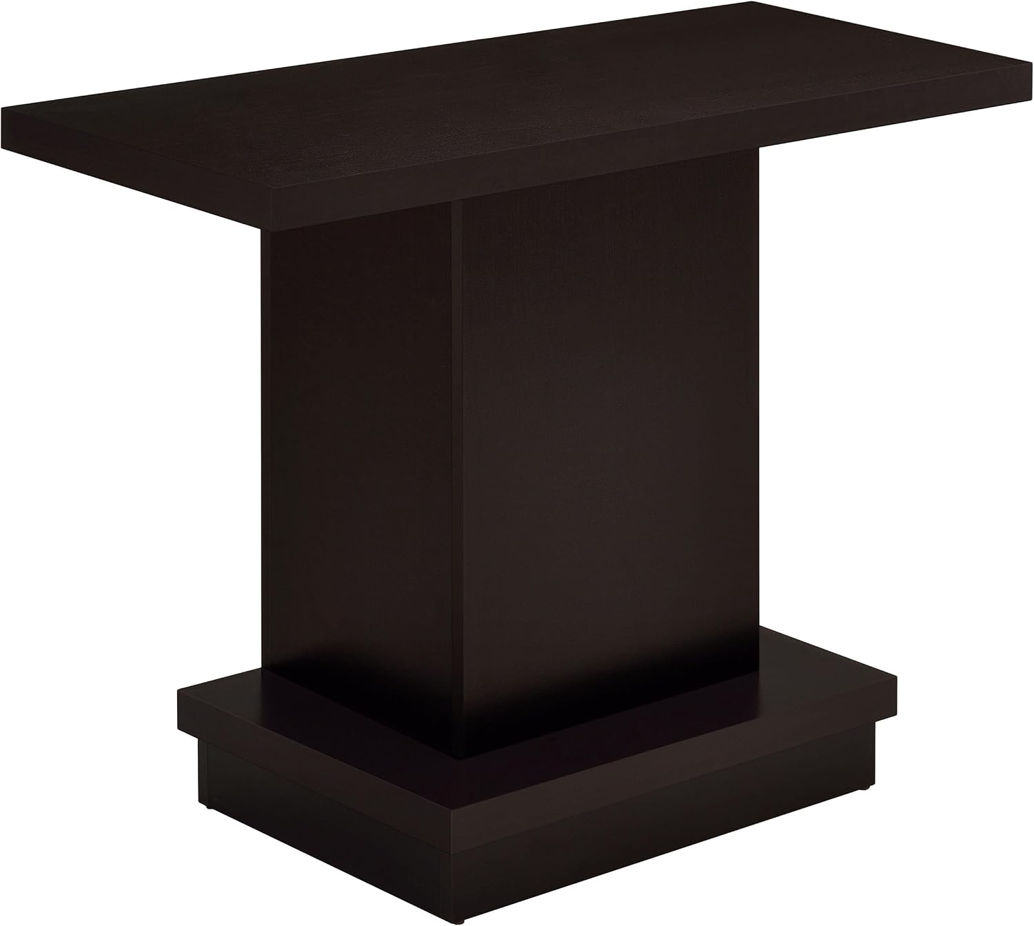 Coaster Home Furnishings - Reston - Engineered Wood - 40-Inch Rectangular Contempandary Table with Geometric Pedestal Base Design and Plastic Glides