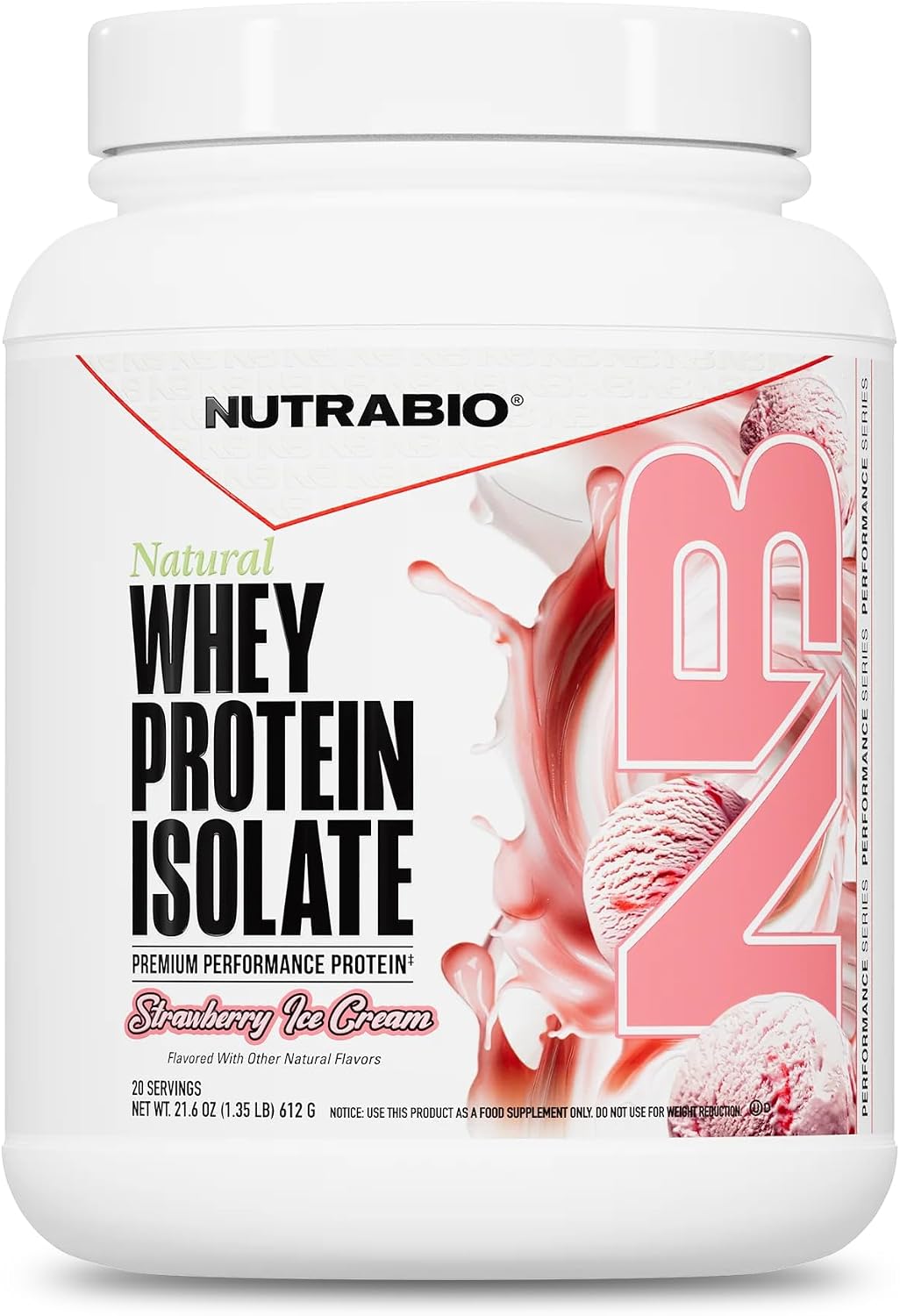 NutraBio Natural Whey Protein Isolate Protein Powder, 25g Protein with Complete Amino Acid Profile, Non-GMO, Soy & Gluten Free, Low Carb, Low Calorie - 20 Servings- Chocolate