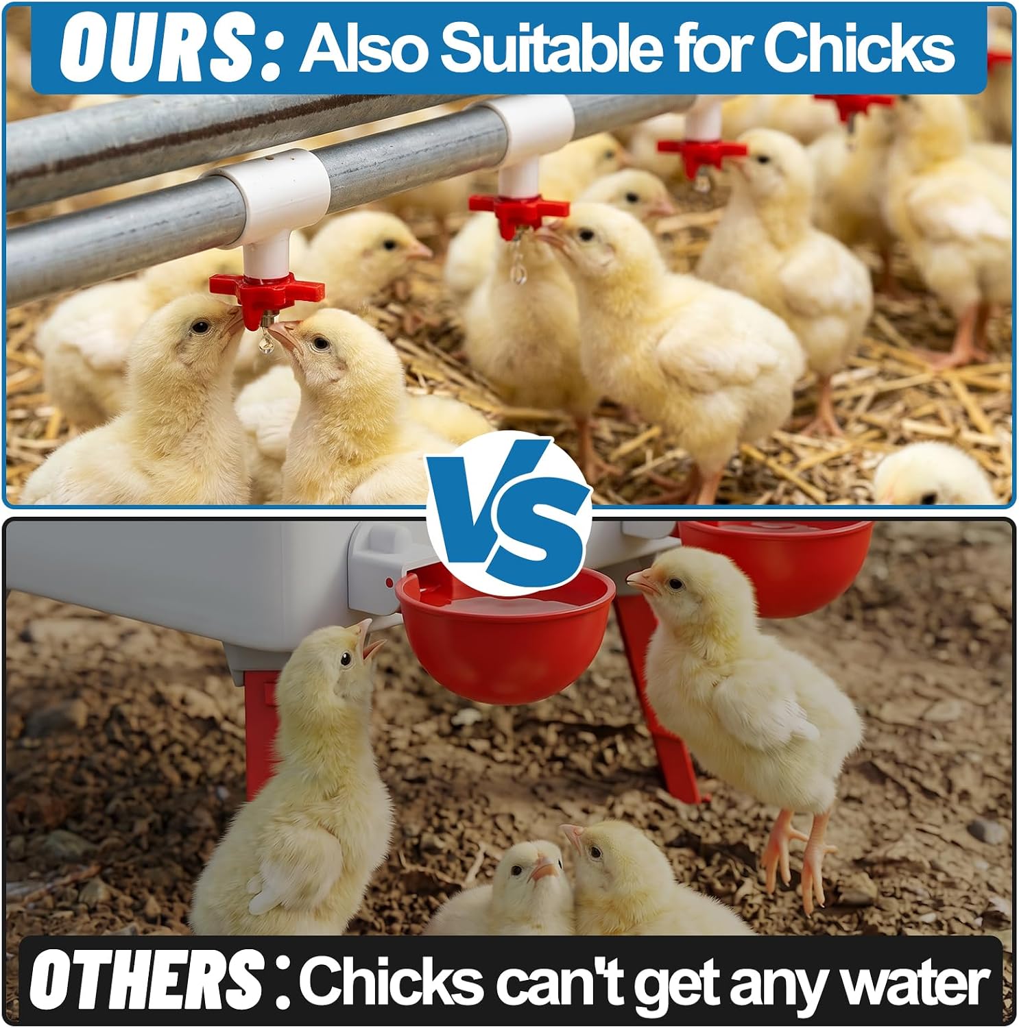 20 Pack Chicken Waterer Nipples for Chicks to Chickens with Drill Bits | Water Saving Design, Easy Install Leakproof Poultry Watering System, Chicken Coop Accessories, Quail Water Feeder