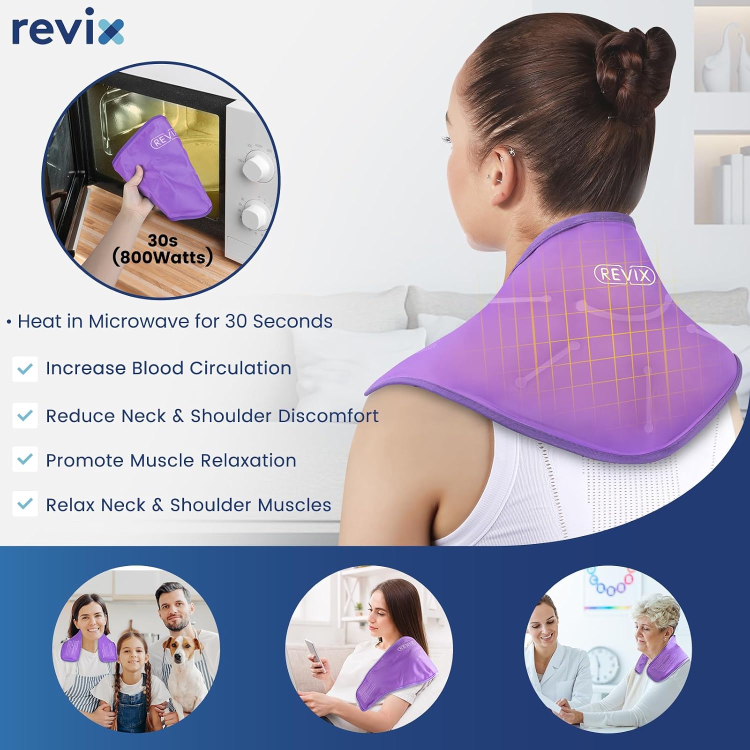 REVIX Ice Pack for Shoulders and Neck, Shoulder Ice Pack for Back Relief