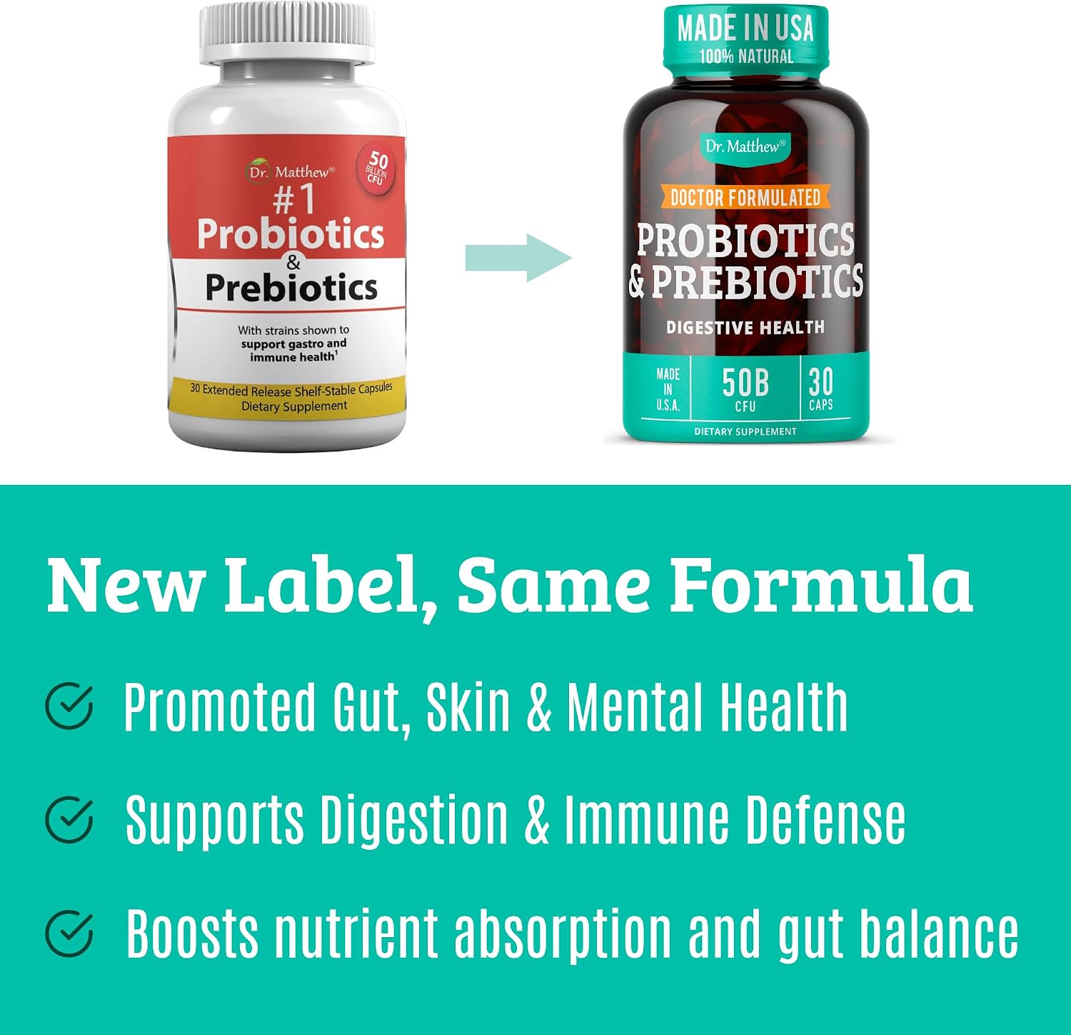 Prebiotics and Probiotics: Lactobacillus Gasseri, Lactobacillus Rhamnosus, Plantarum, Casei, Bifidobacterium longum, lactis