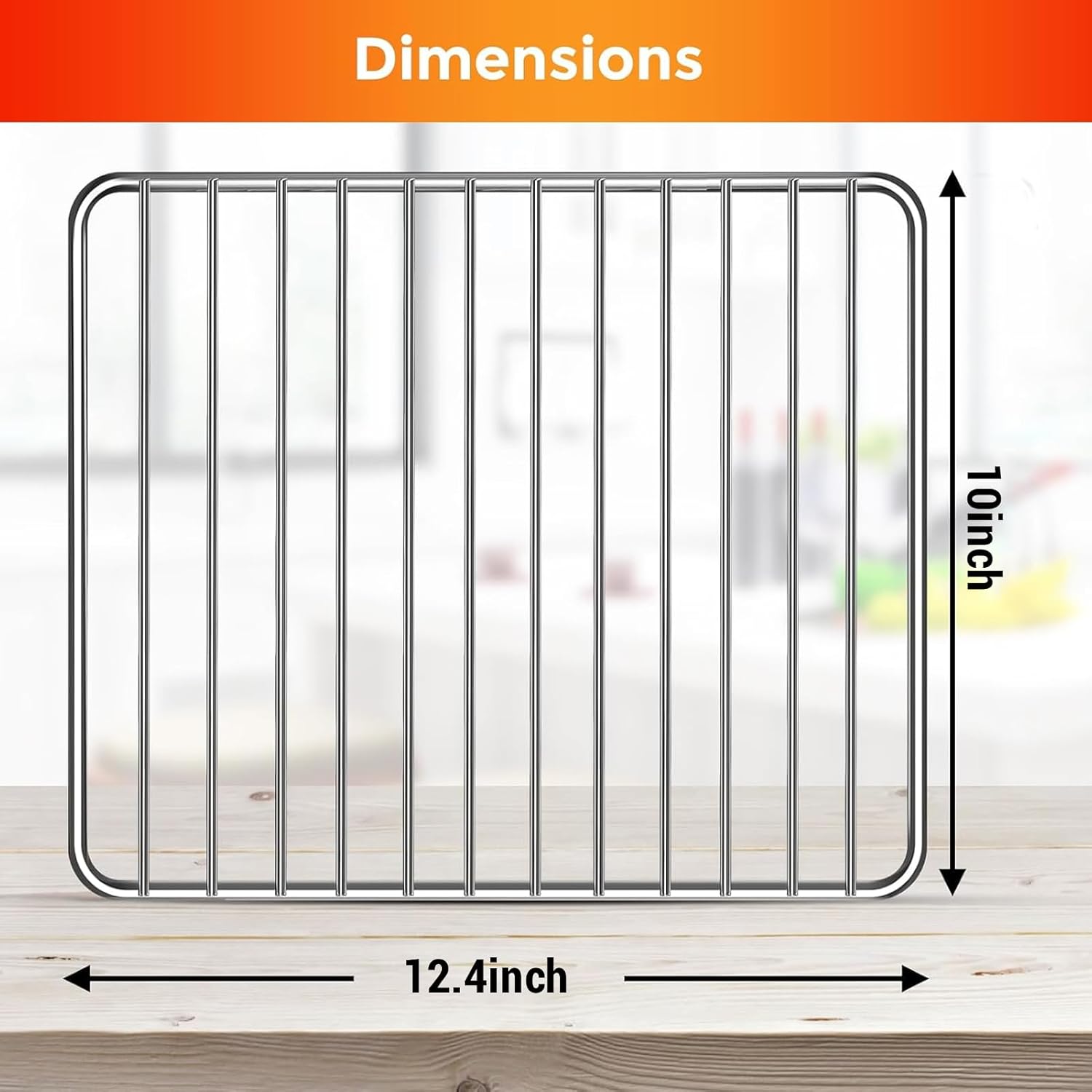 Air Fryer Grill Pan & Wire Rack 2-in-1 Set for Emeril Lagasse Everyday 360, 12"x10" Stainless Steel Replacement
