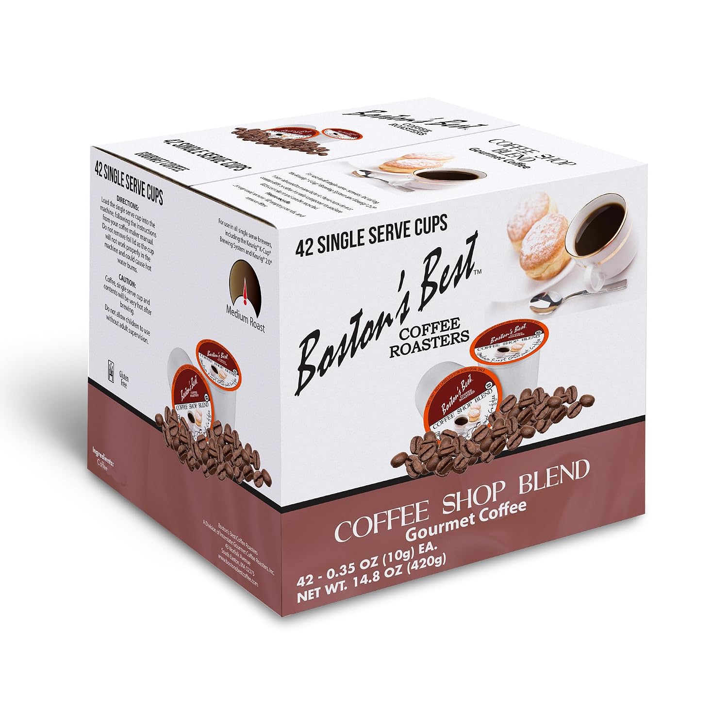 Boston’s Best - Aloha Coconut Flavored Delicious Gourmet Coffee Compatible with Keurig Coffee Maker, 1 Count (42 Single Serve Cups)