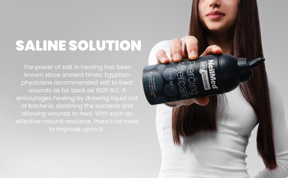 NeilMed NeilCleanse Piercing Aftercare, Fine Mist, Saline Solution