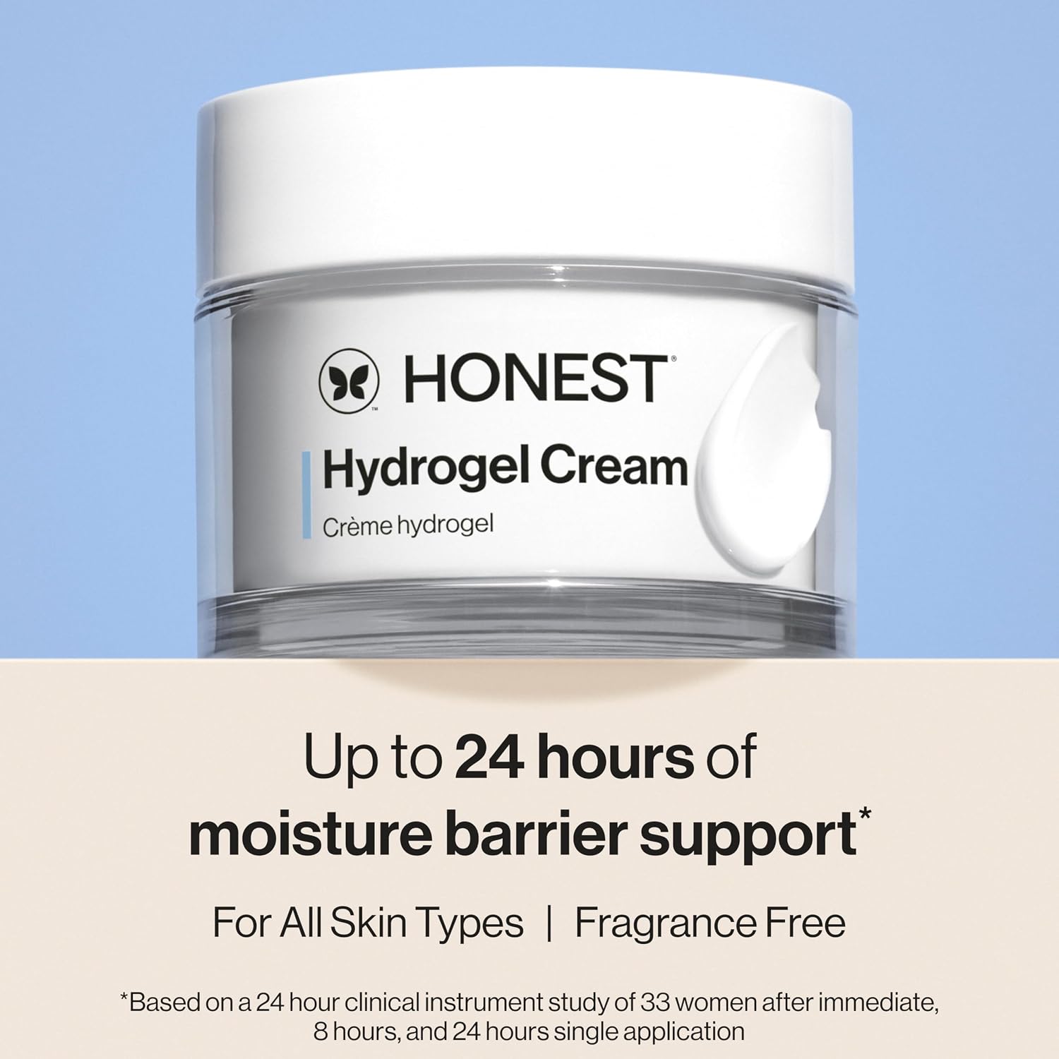 Honest Beauty Hydrogel Cream, Sensitive Skin, Fragrance-Free, 1.7 fl oz