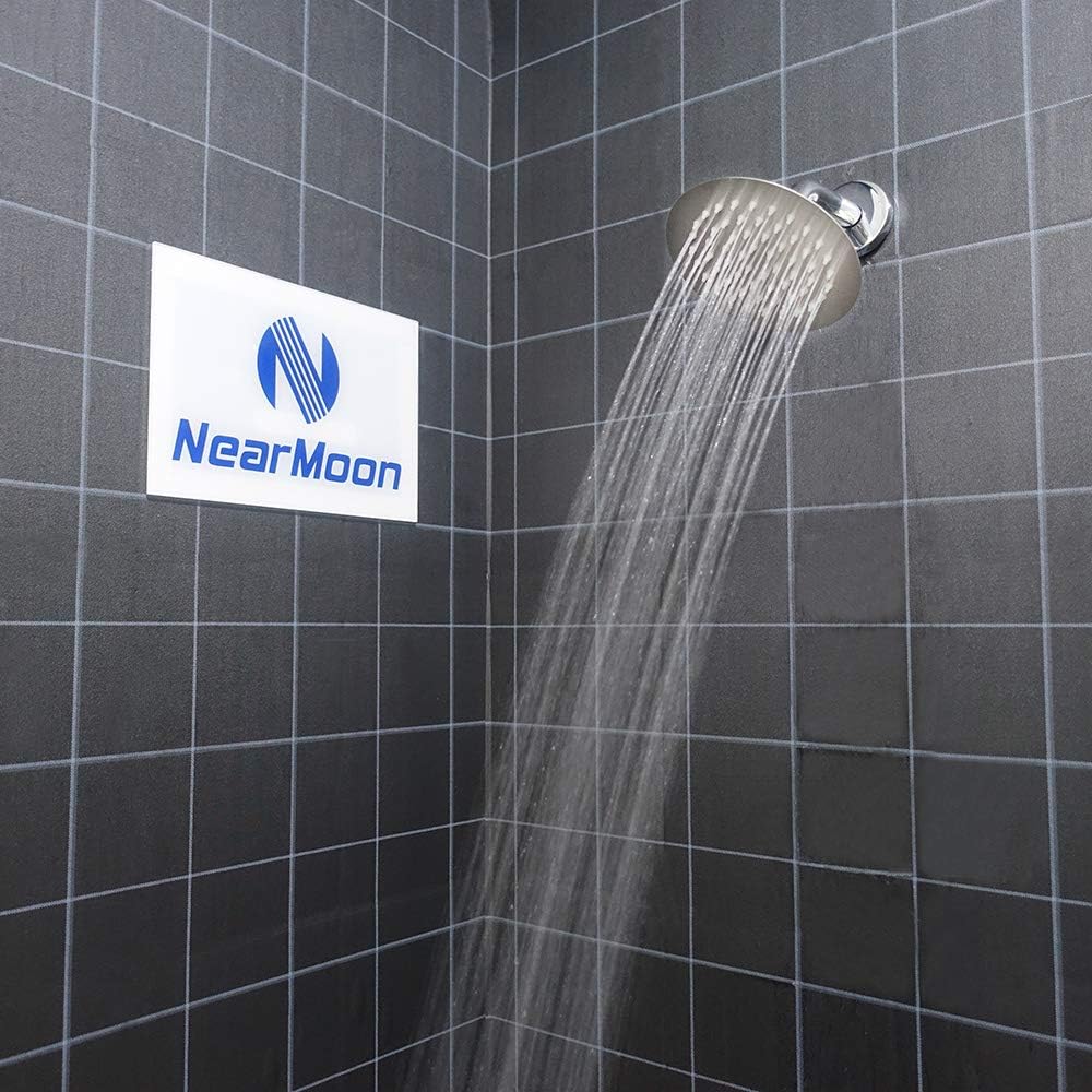 NearMoon Rain Shower Head, Ultra-Thin Design-Pressure Boosting, Awesome Some Experience, High Flow Stainless Steel Rainfall Head (10 Inch