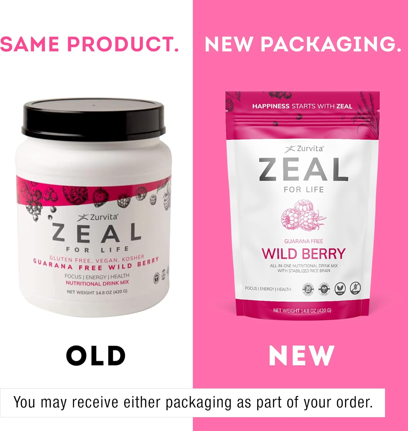Zurvita - Zeal for Life Wild Berry Wellness Drink Mix - 420 g | Contains Vitamins, Minerals, Antioxidants, Plant Nutrients, Digestive Enzymes, And Phytonutrients For Daily Nutrition