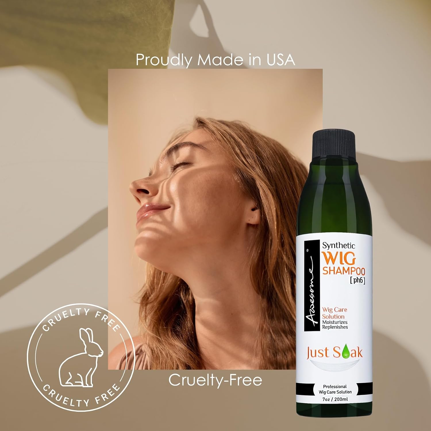Awesome Human Hair Wig Shampoo, pH5, Wig Care Solution, Adds Body & Volume, Promotes Silkiness and Shine, Detangle Wig & Easy Combing, Provides Freshness Feeling (7 fl oz) | pH5 human hair formula lifts buildup with no scrubbing, curl pattern stays set