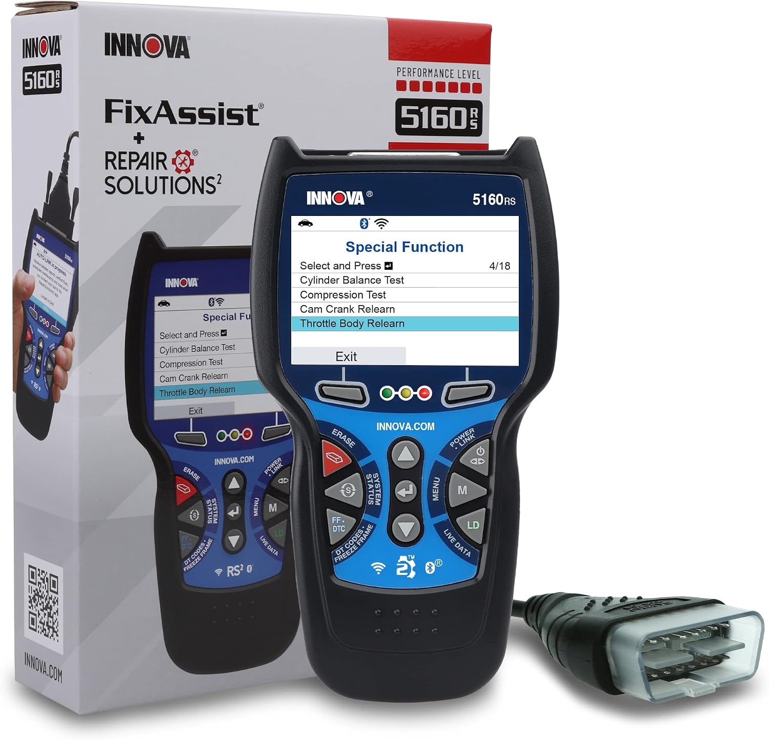 INNOVA 5160RS, OBD2 Bidirectional Scan Tool, OE-Level All System Diagnostics, Reset Oil Light/Battery/EPB/SAS/DPF, Mechanic Recommended Fixes & Parts