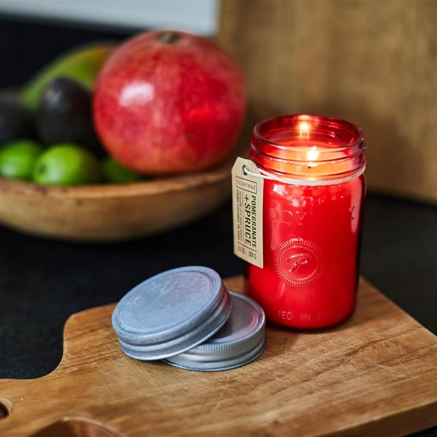 Paddywax Relish Soy Wax Artisan Candle, Balsam + Fir, 9.5 oz | Scented Candle in Glass Jar with Lid