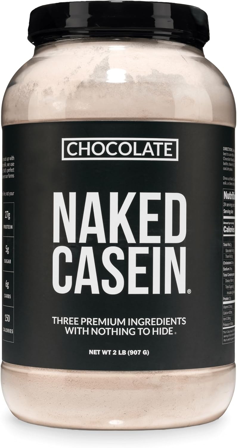 NAKED Casein - Vanilla Micellar Casein Protein - 5 Pound Bulk, NSF Certified, GMO-Free, Gluten-Free, Soy-Free, Preservative-Free - Stimulate Muscle Growth - Enhance Recovery - 61 Servings