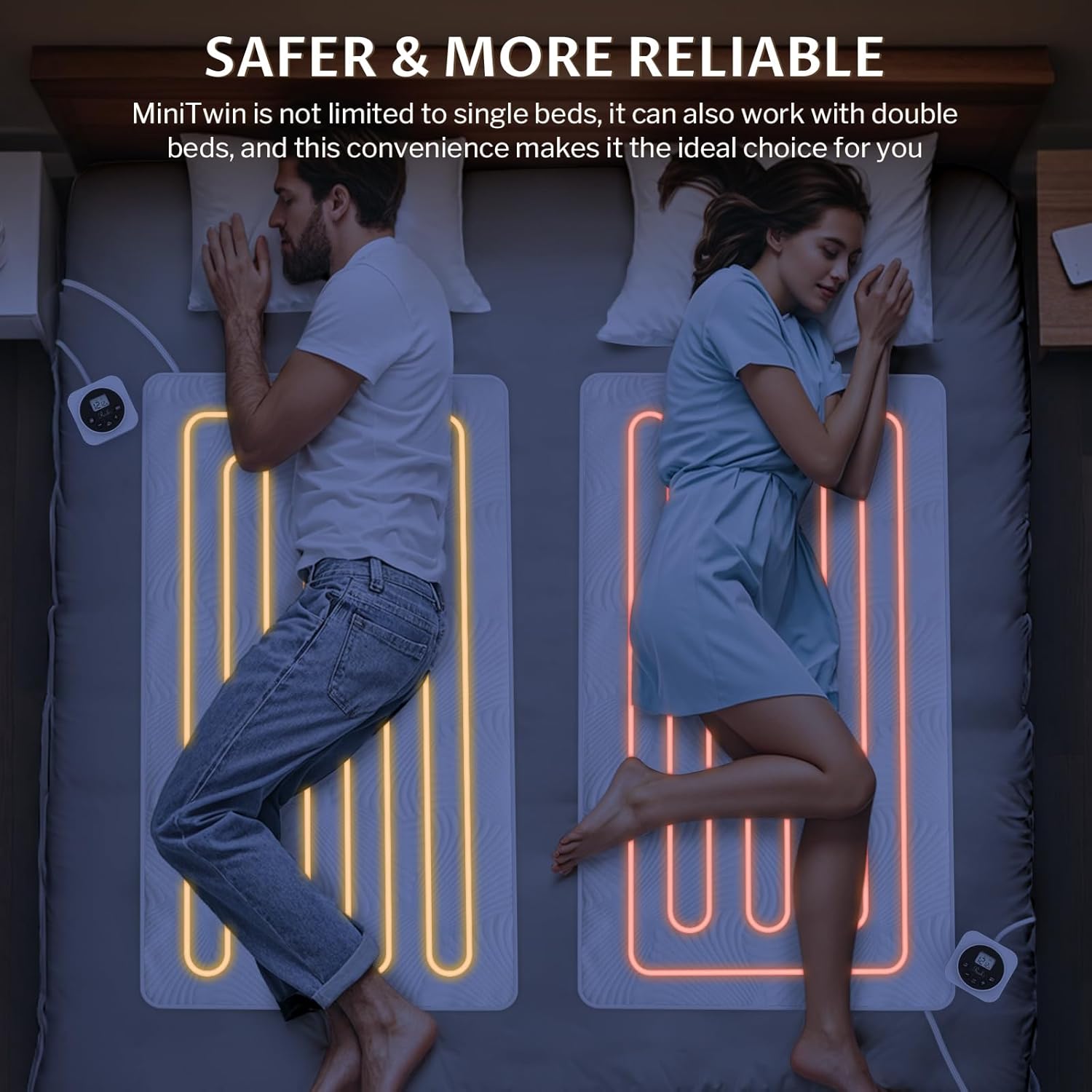 Heated Mattress Pad King, 3D Air Fabric, Preheat & Memory for Cold Winter