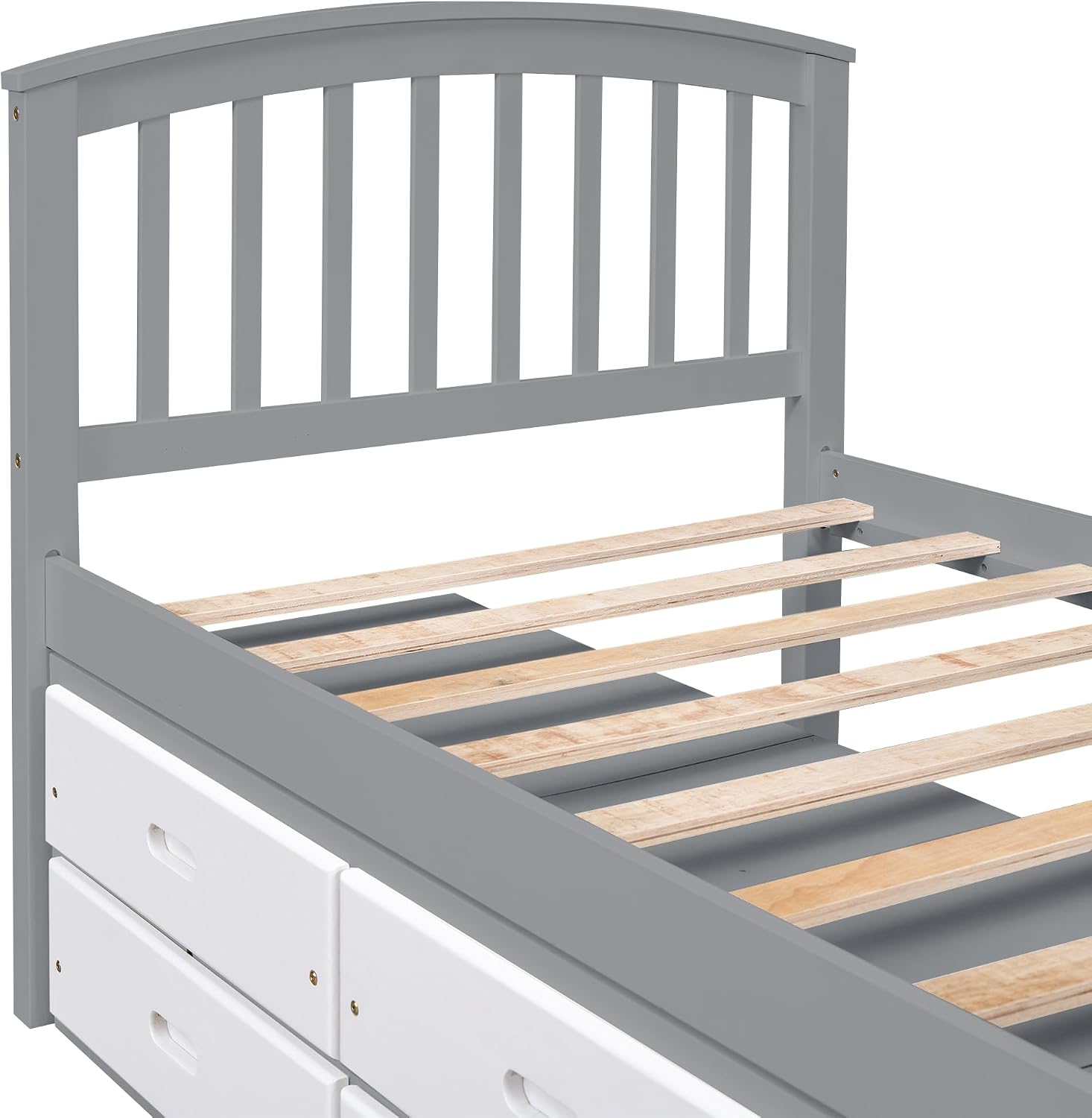 Harper & Bright Designs Twin Captain's Bed Storage Daybed with 6 Drawers for Kids Teens and Adults (Espresso)