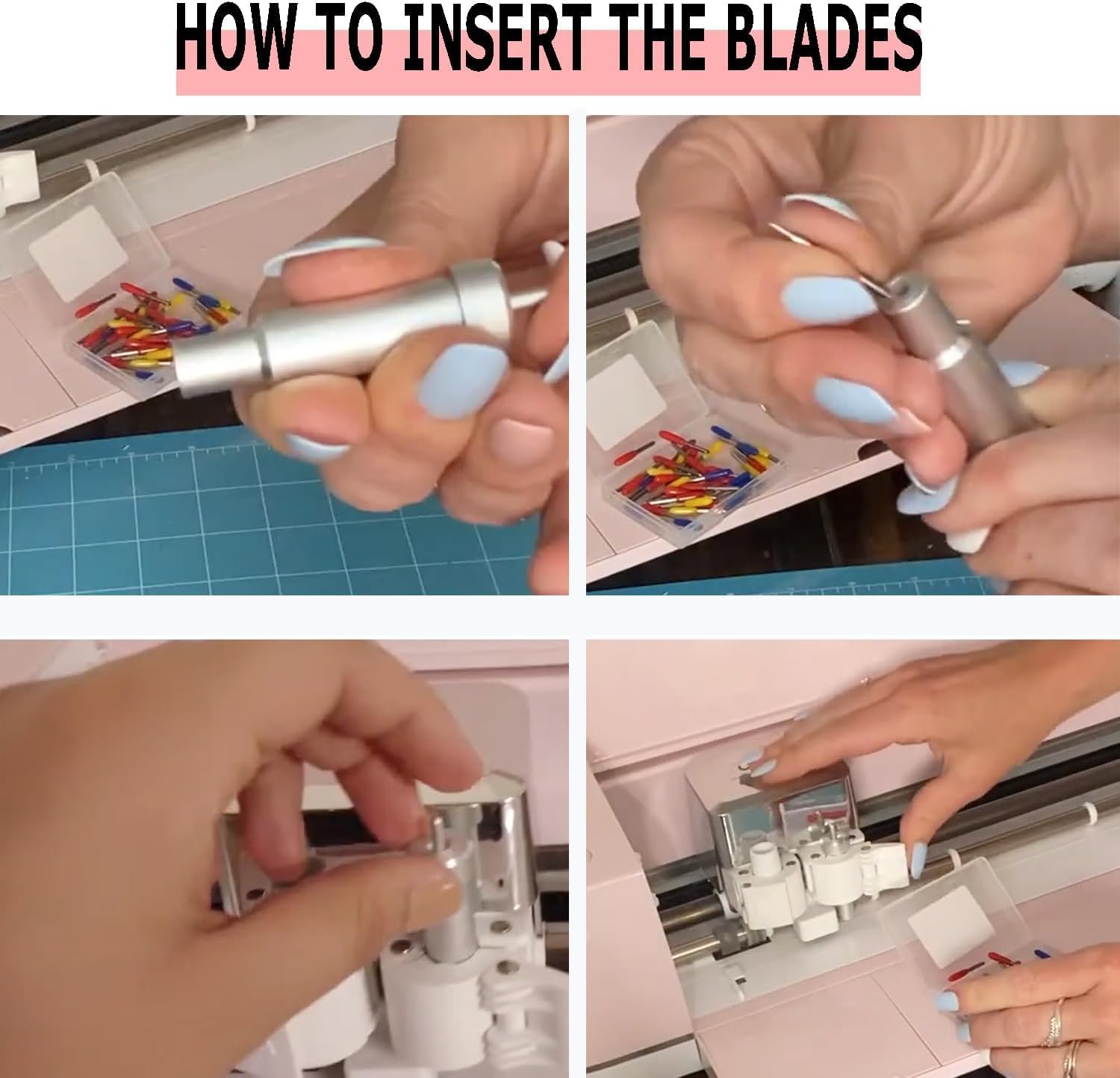 THANMAO 20 Pcs Replacement Blades Compatible with Explore Air 2/Air 3/Explore 4/Maker/Maker 3/Maker 4 Cutting Machines（5 Fine-Point Blades, 10 Standard Blades and 5 Deep Cutting Blades）