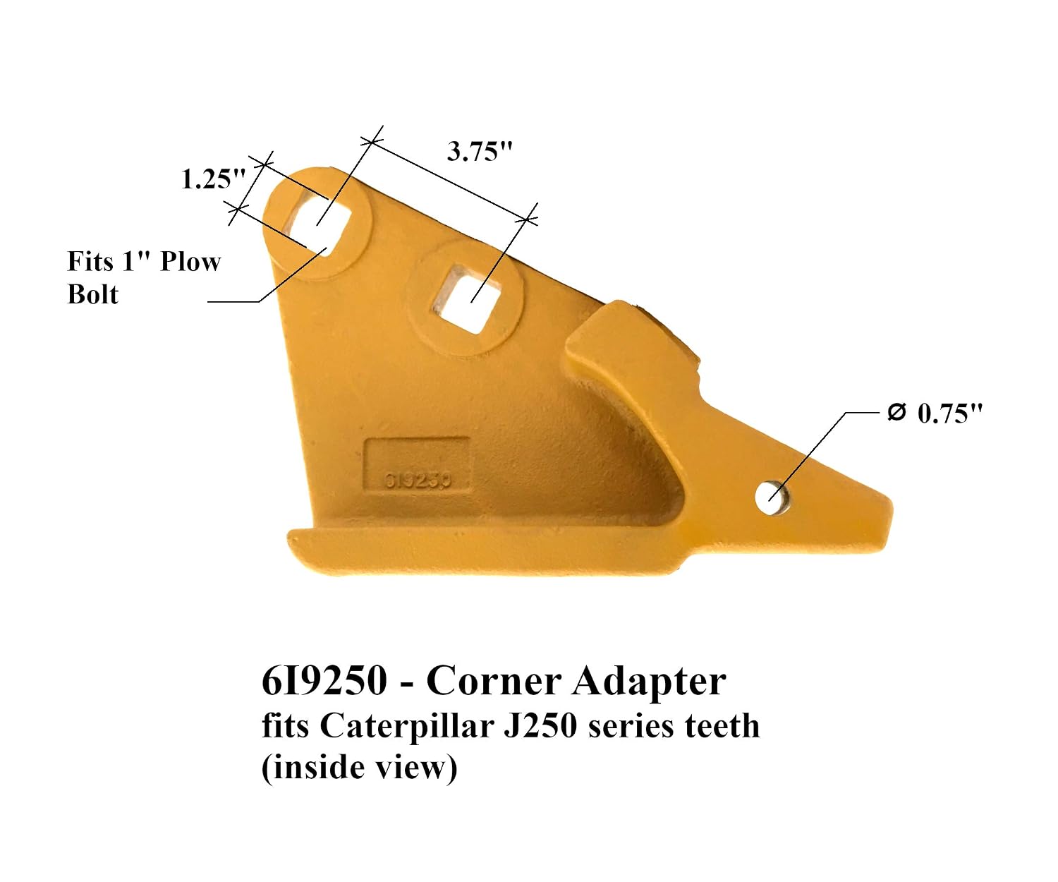 Bolt-on Bucket Adapter, Segment, Tooth Combo, Fits Many CAT 963, 953, 951, 936