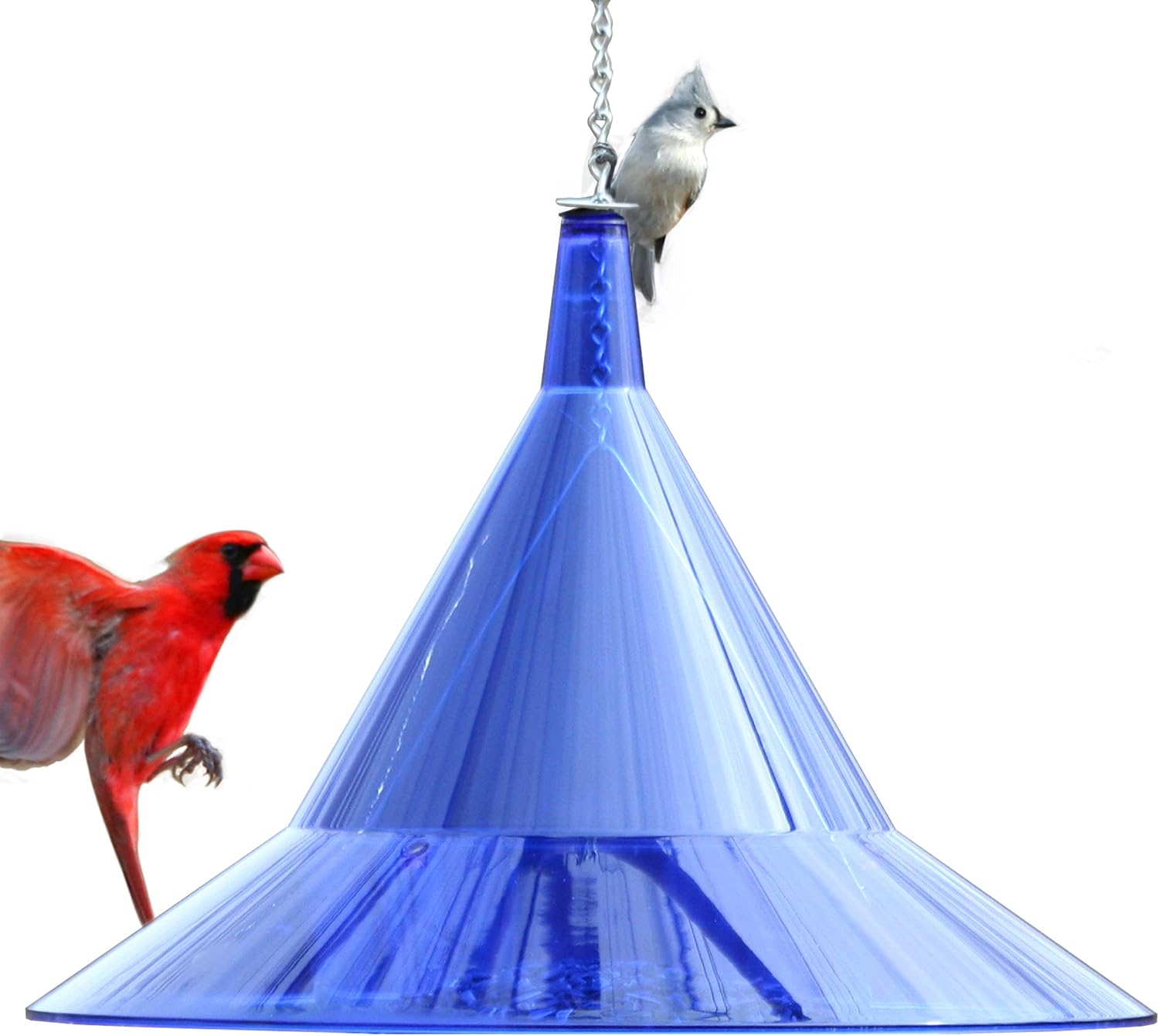 Squirrel Baffle - for Outside Bird House and Feeder Pole - Premium Large 17” Dome - by Arundale Made in USA (Crystal Clear)