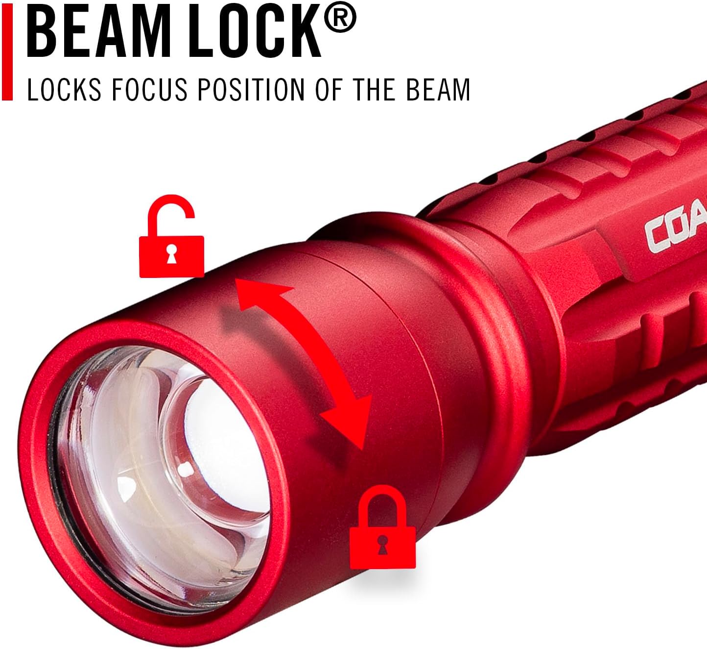 Coast XP11R 2600 Lumen USB-C Rechargeable LED Flashlight with Slide Focus and Pure Beam Focusing Optic, 4 Light Modes, Black