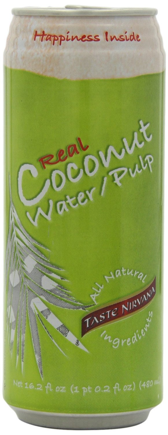 Taste Nirvana Real Coconut Water With Pulp, 16.2-oz, Pack of 24