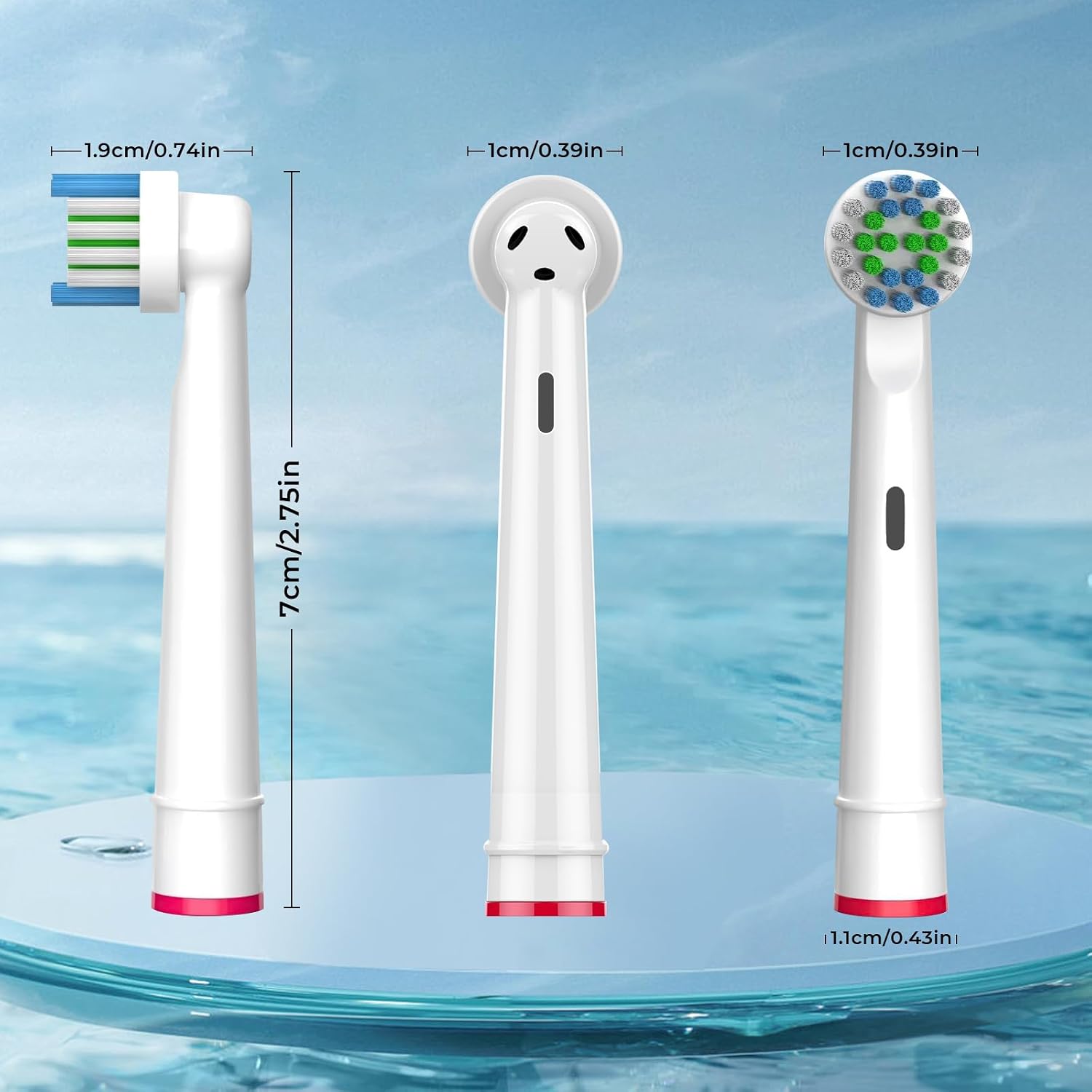 Electric Toothbrush Replacement Heads 16 Pack/Compatible Oral B Braun Replacement Brush Heads/Compatible Oral B Replacement Brush Heads