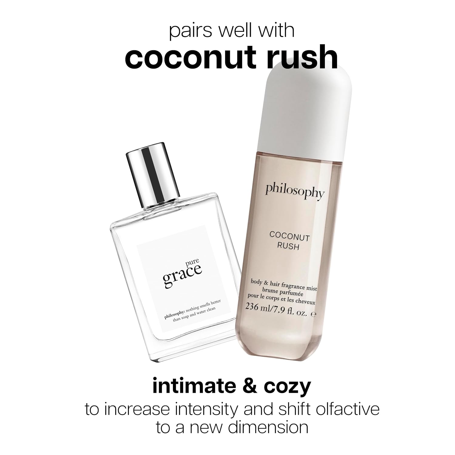 philosophy pure grace - crisp & clean women's perfume - with notes of water lily, leafy greens & musk - long lasting fragrance