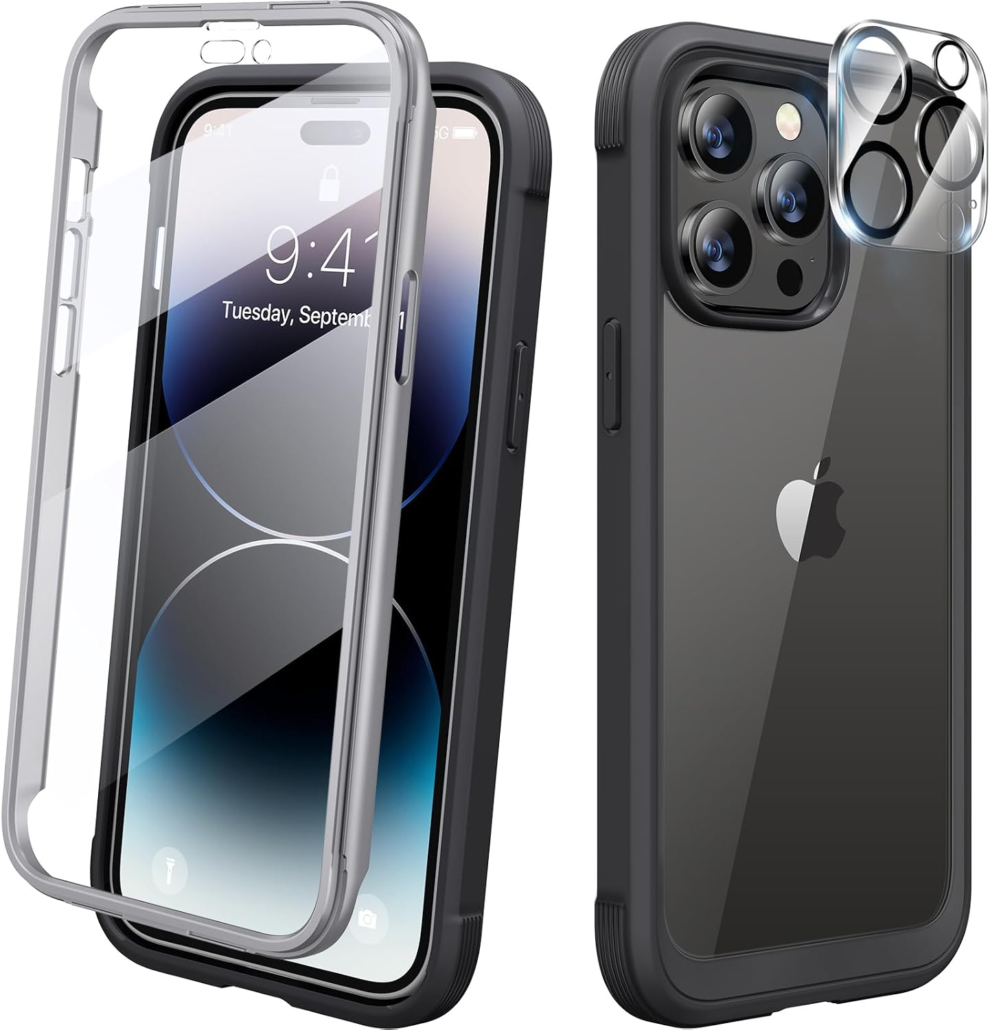 Diaclara Designed for iPhone 12 Mini Case, Full Body Rugged with Built-in Touch Sensitive Anti-Scratch Screen Protector