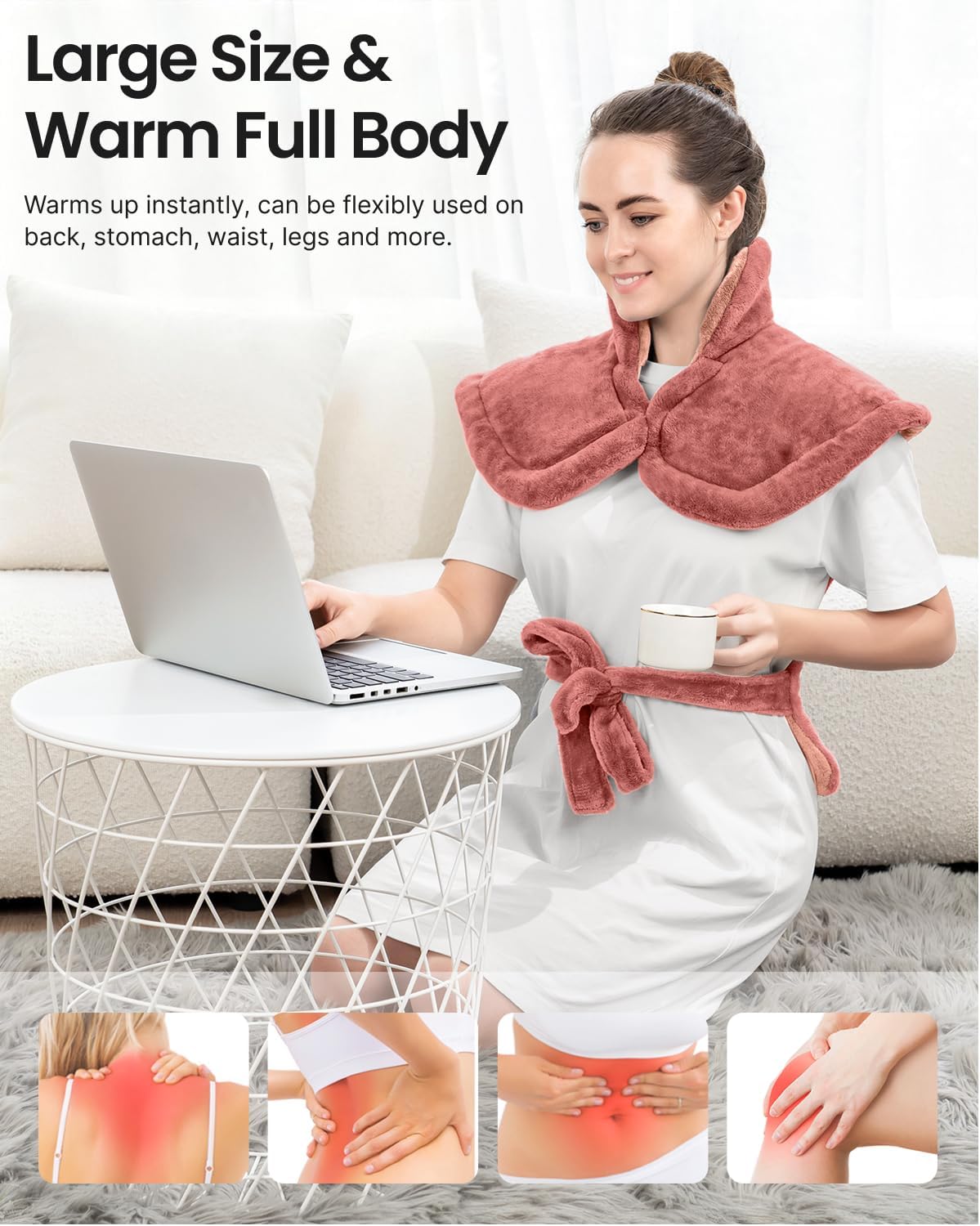 RENPHO Heating Pad for Back, Gift for Women & Men, FSA Eligible HSA