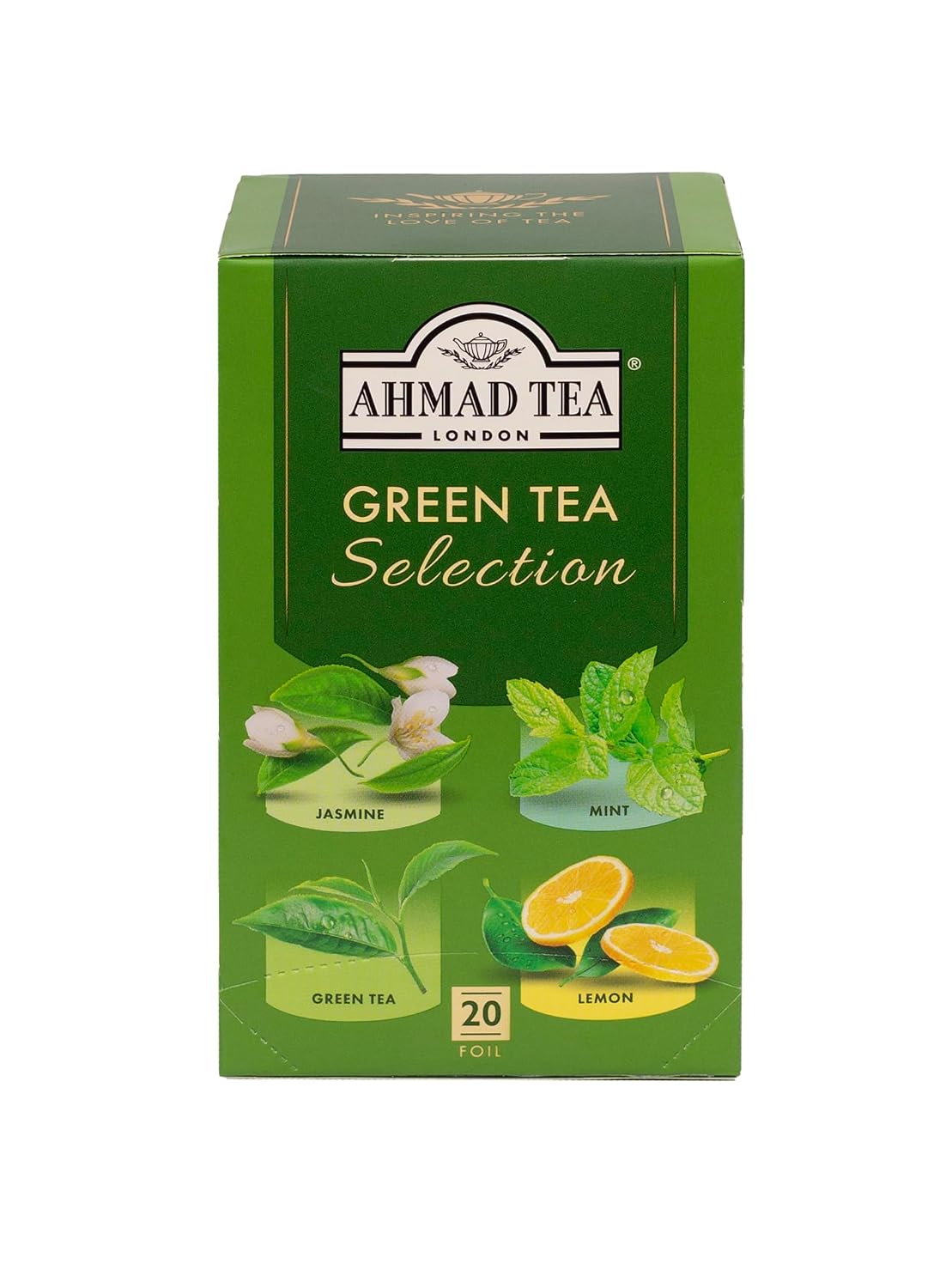 Ahmad Tea Green Tea, Green Tea Teabags 100 ct - Caffeinated & Sugar-Free