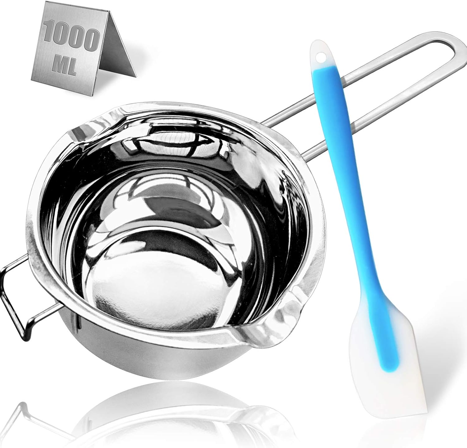 1QT Double Boiler Chocolate/Wax/Candy Melting Pot with Silicone Spatula